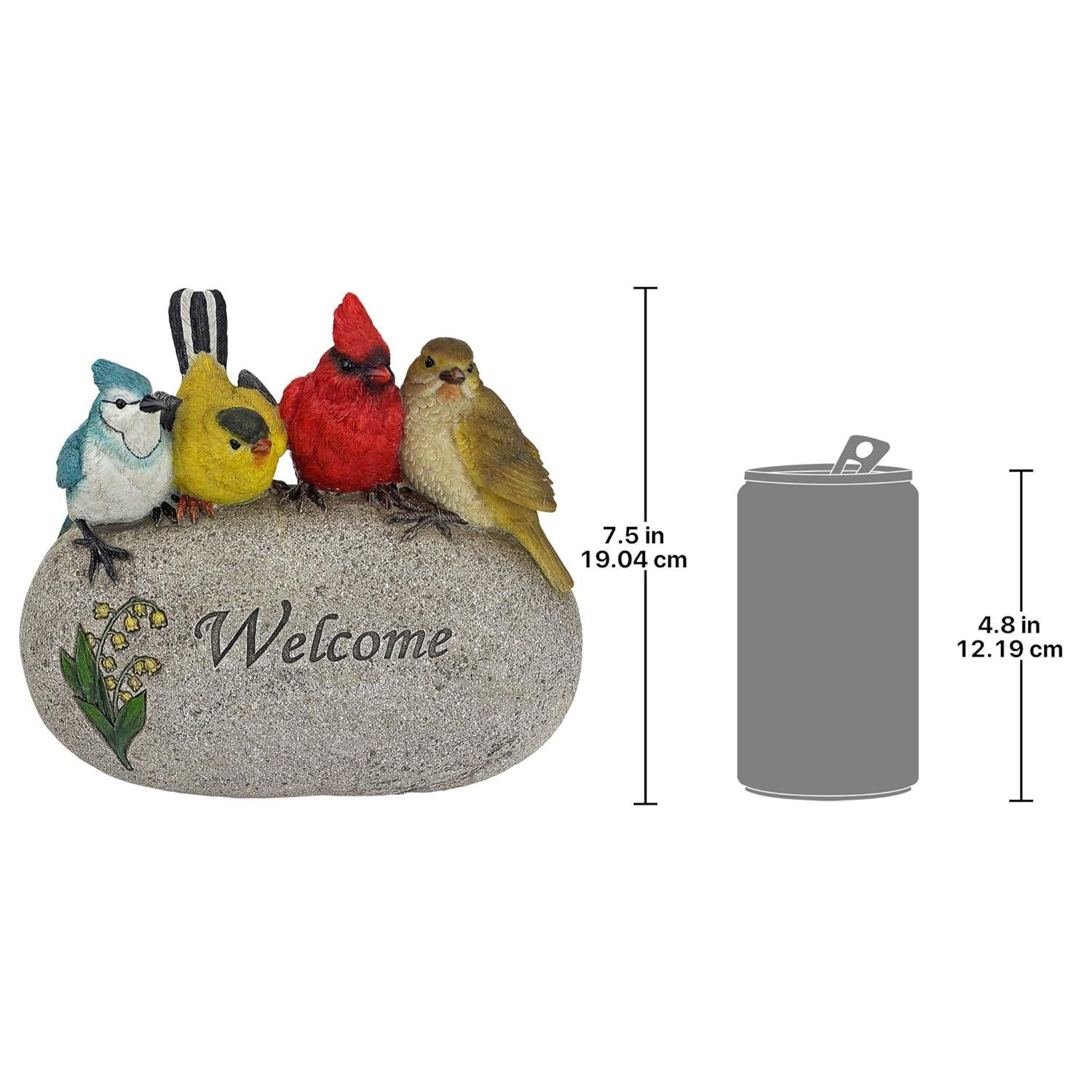 Design Toscano Birdy Welcome Sign Garden Stone Statue