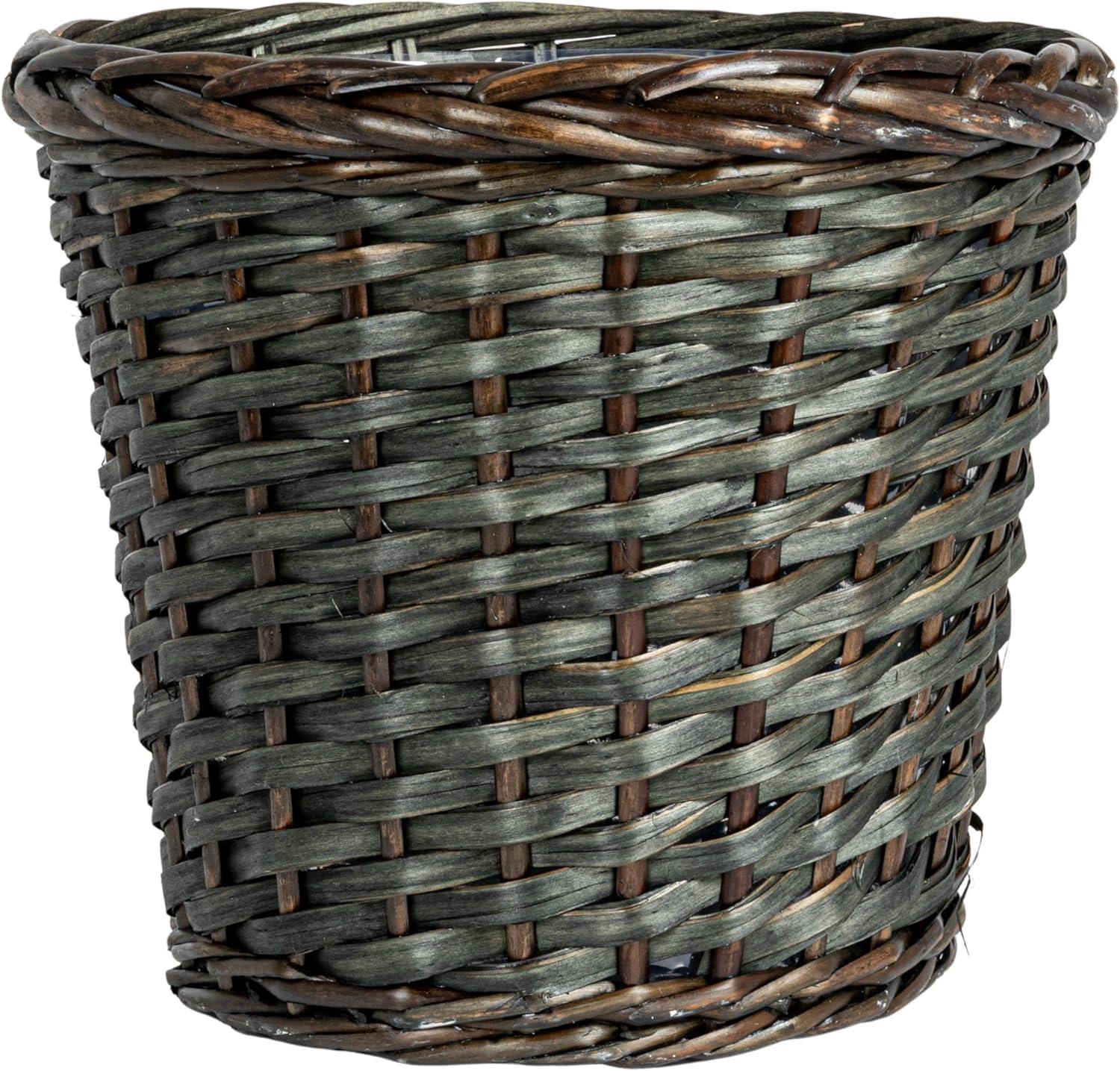 Household Essentials Willow Wicker Open Waste Basket