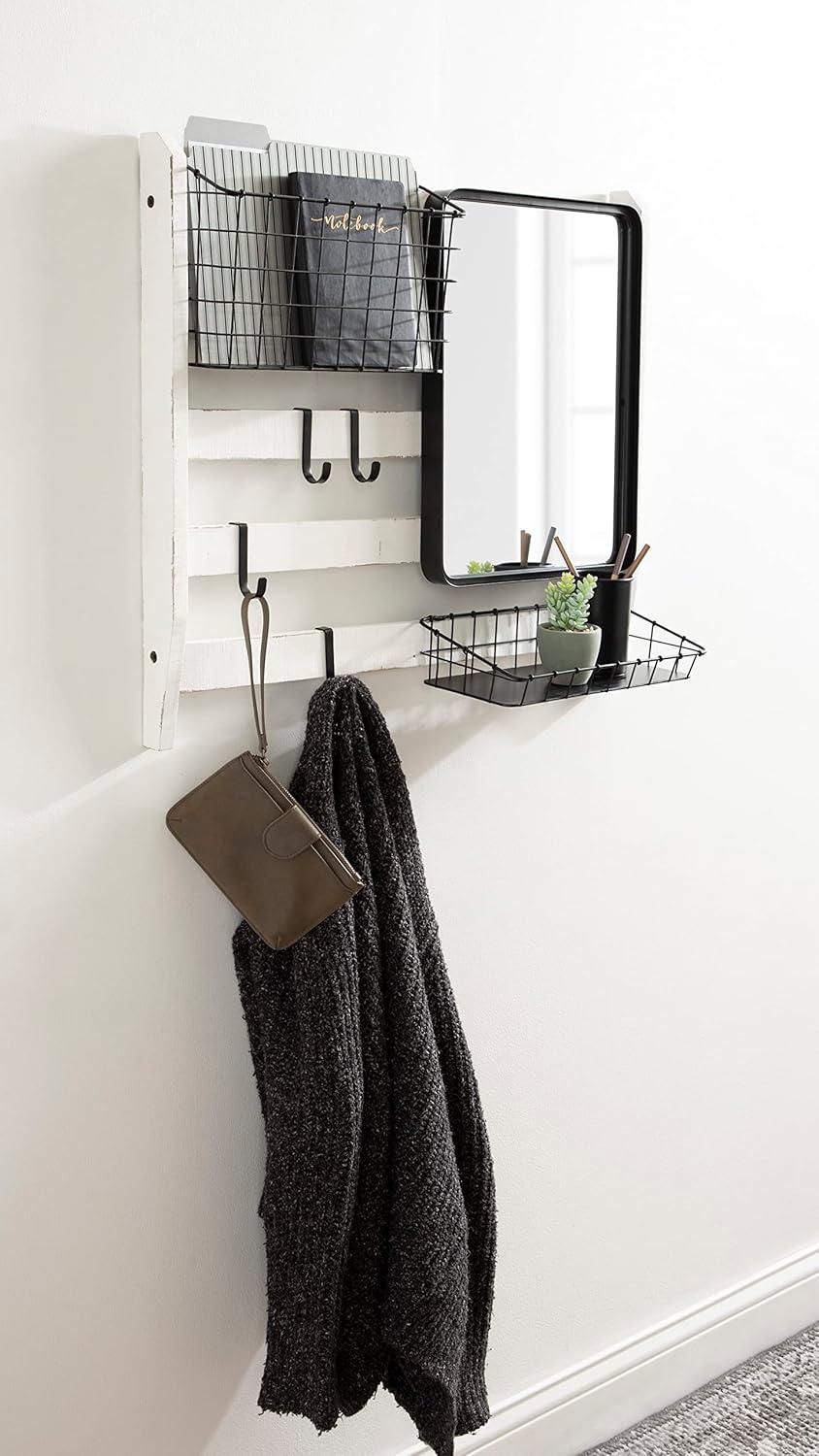 Tanner Metal Wall Organizer with Key Hooks