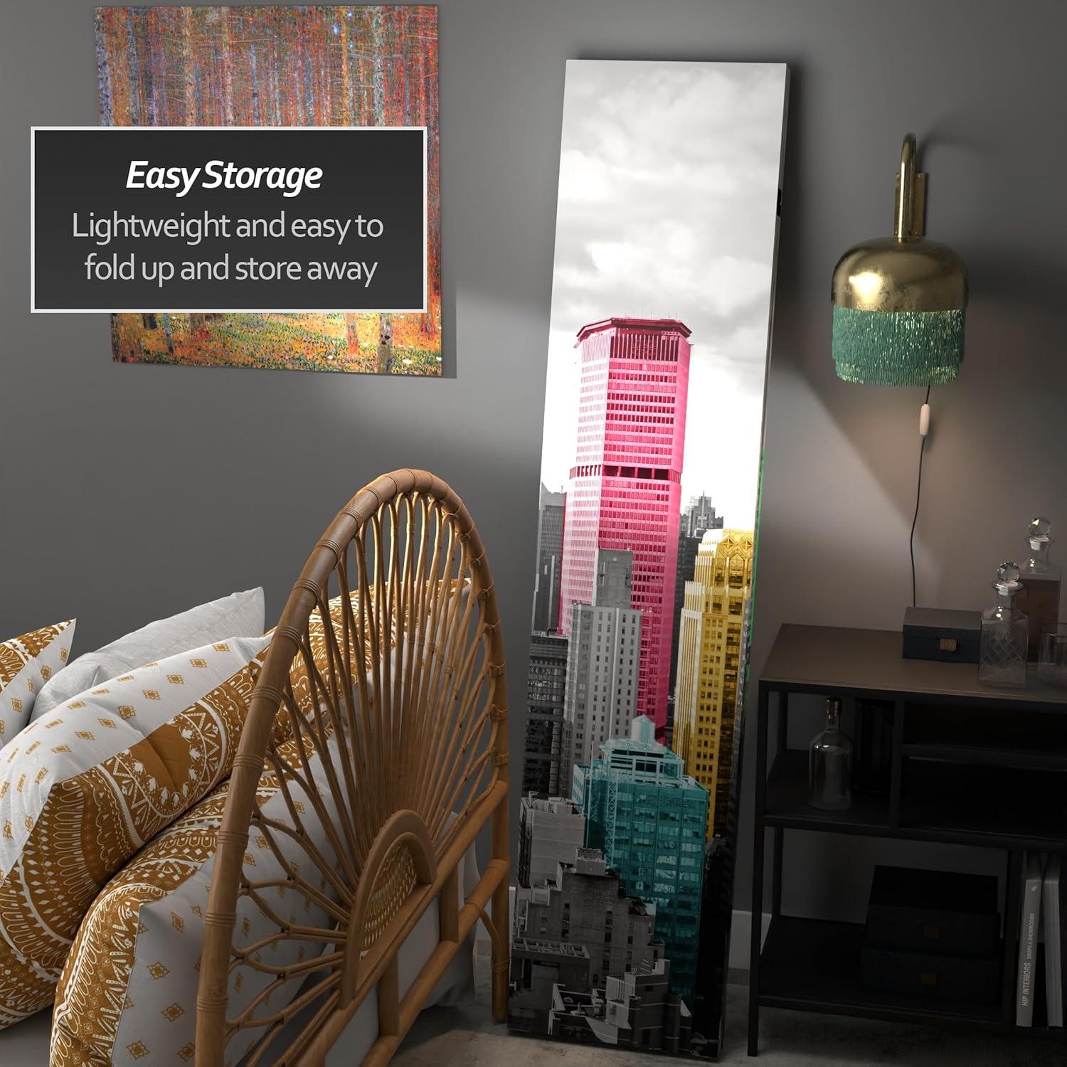 Colorful New York Scene 6 ft. Canvas Room Divider