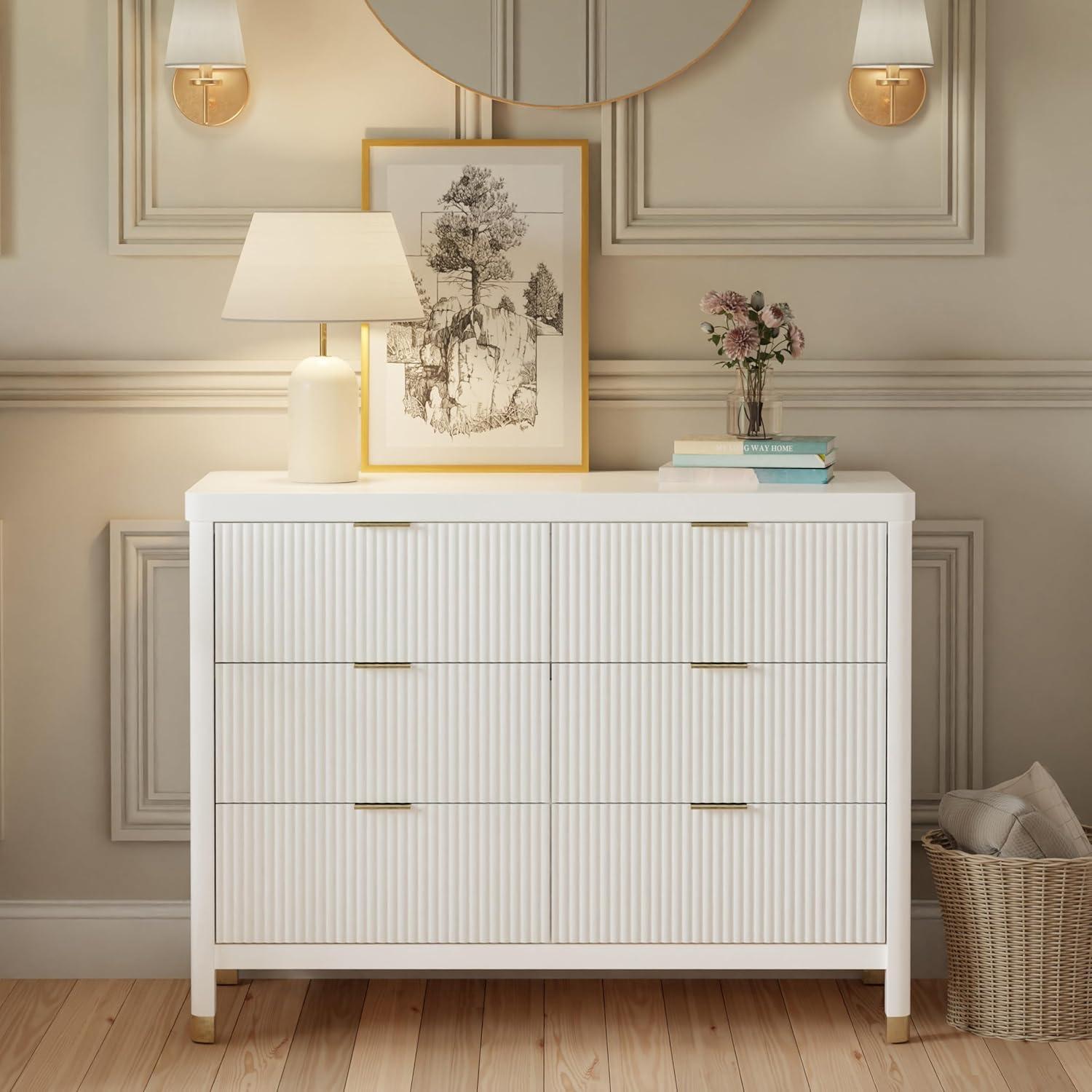Brimsley Tambour 6 - Drawer Assembled Dresser