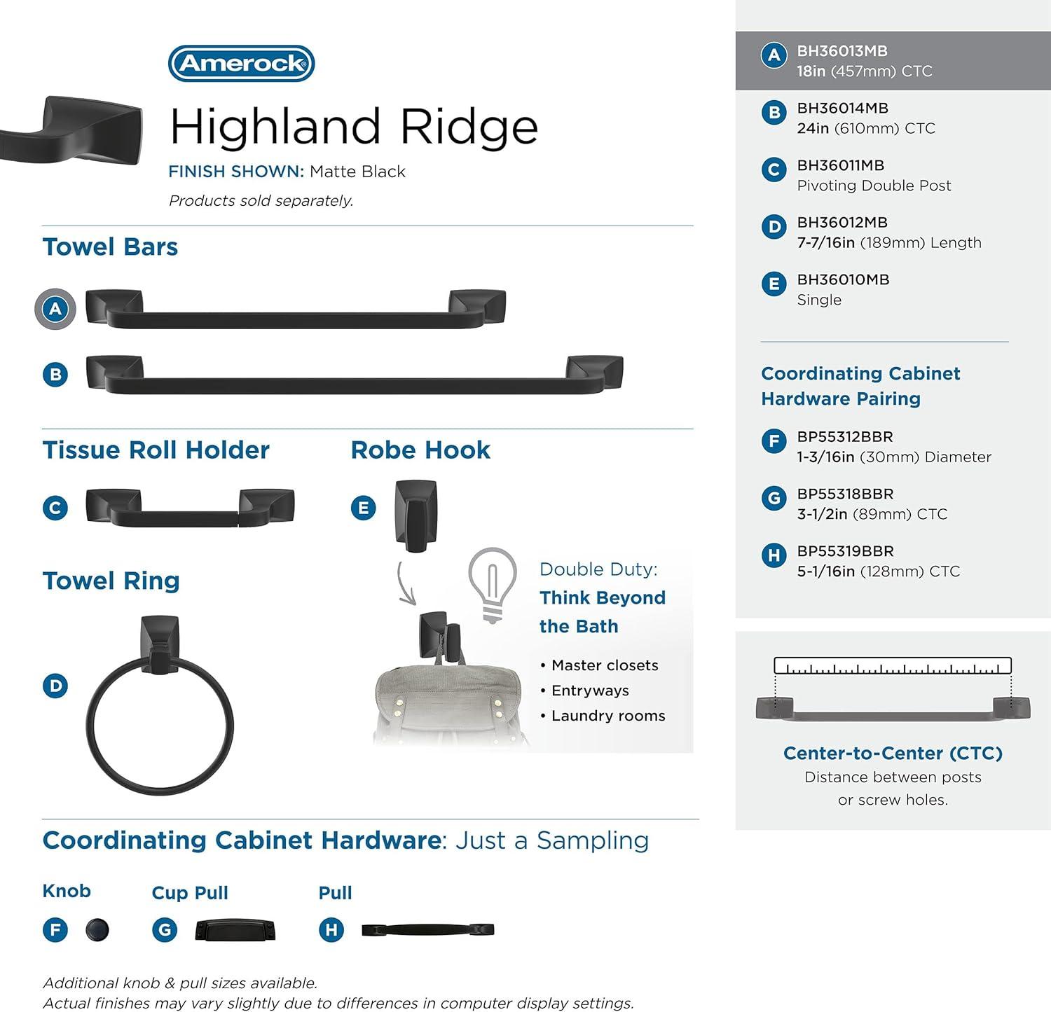 Amerock Highland Ridge Towel Bar