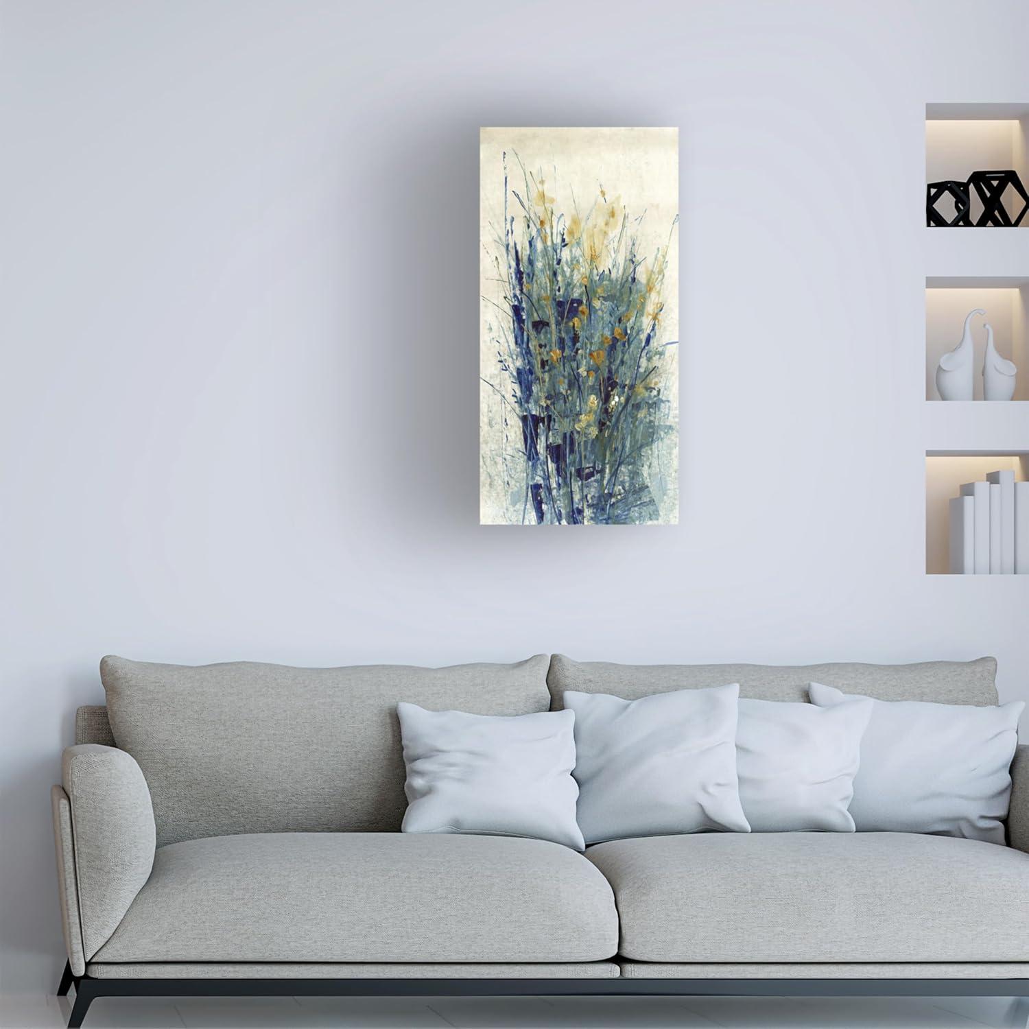 Trademark Fine Art -Tim Otoole 'Indigo Floral Ii' Canvas Art