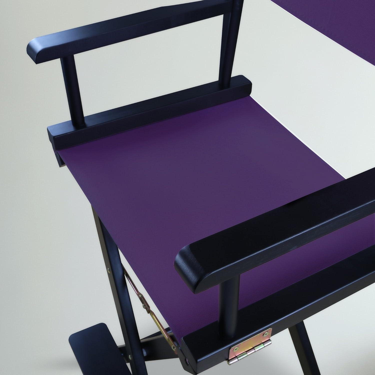 "30" Director's Chair Black Frame-Purple Canvas"