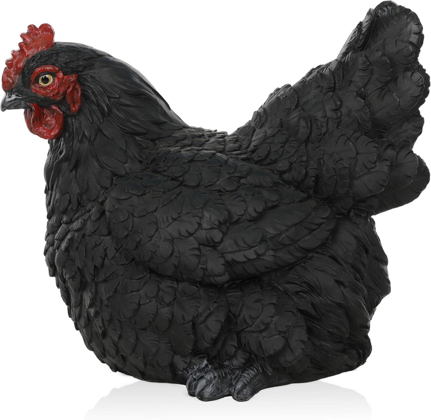 Alpine 8"H Indoor/Outdoor Resting Hen Garden Statue