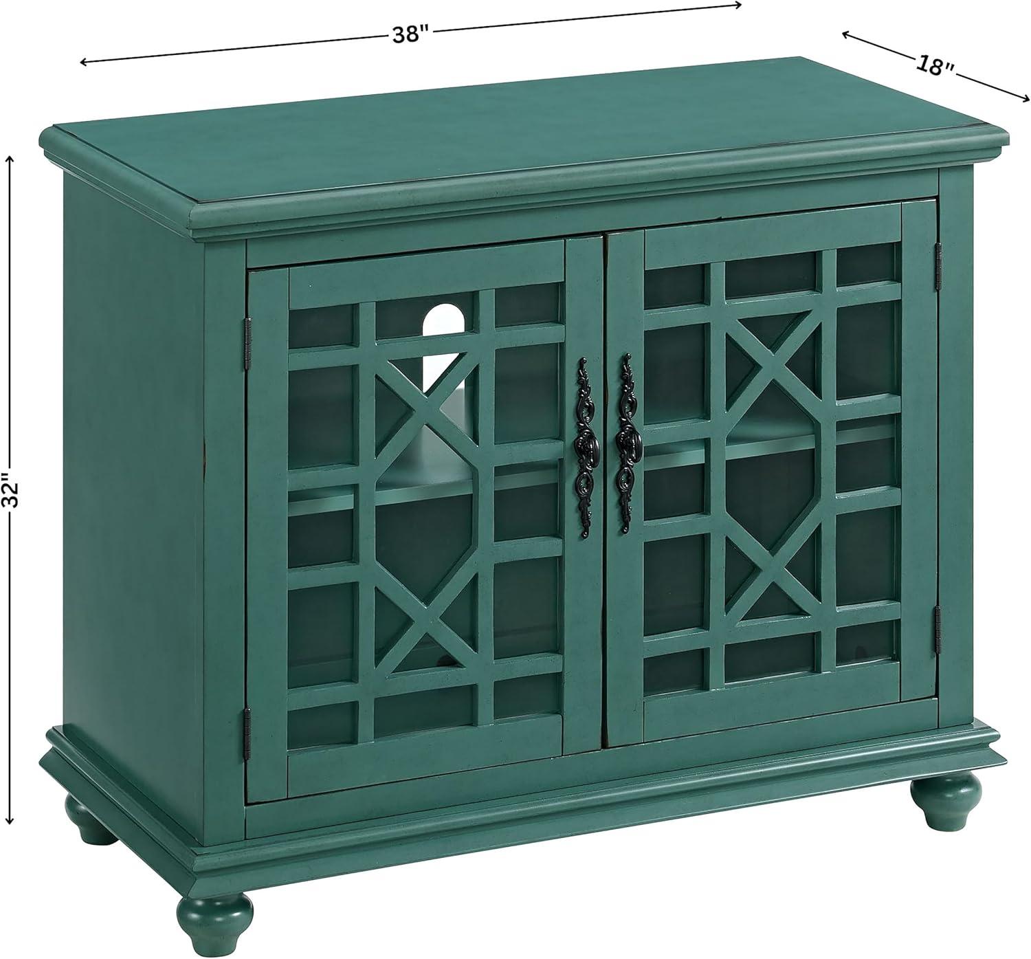 Martin Svensson Home Elegant Small Spaces TV Stand, Teal