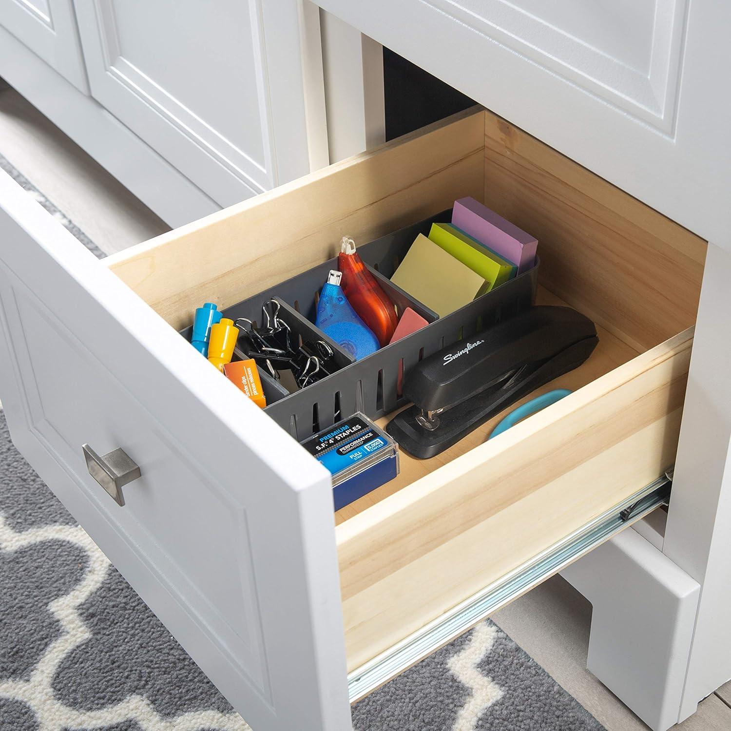 Simplify Adjustable Office Drawer Organizer (Set of 4)