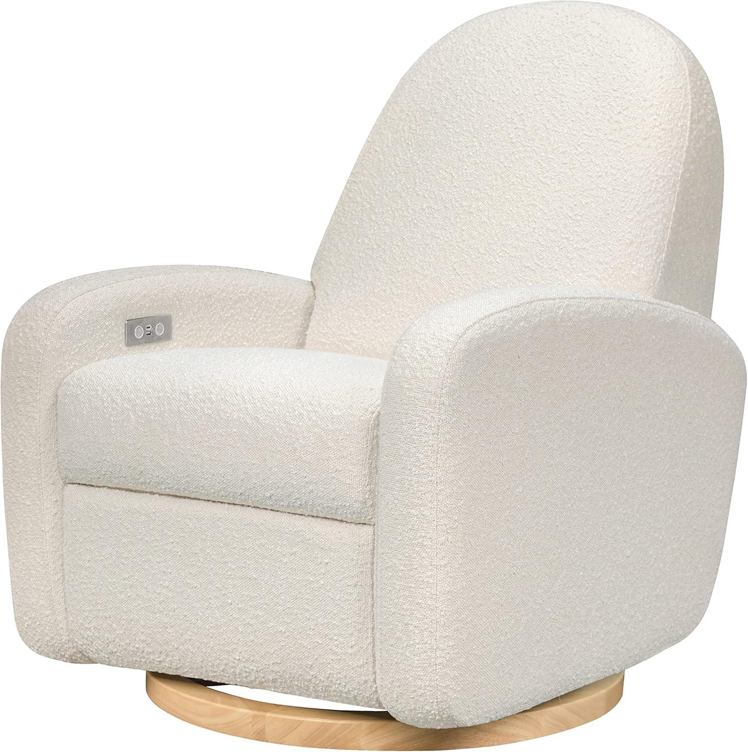 Nami Electronic Recliner and Swivel Glider Recliner in Shearling with USB port
