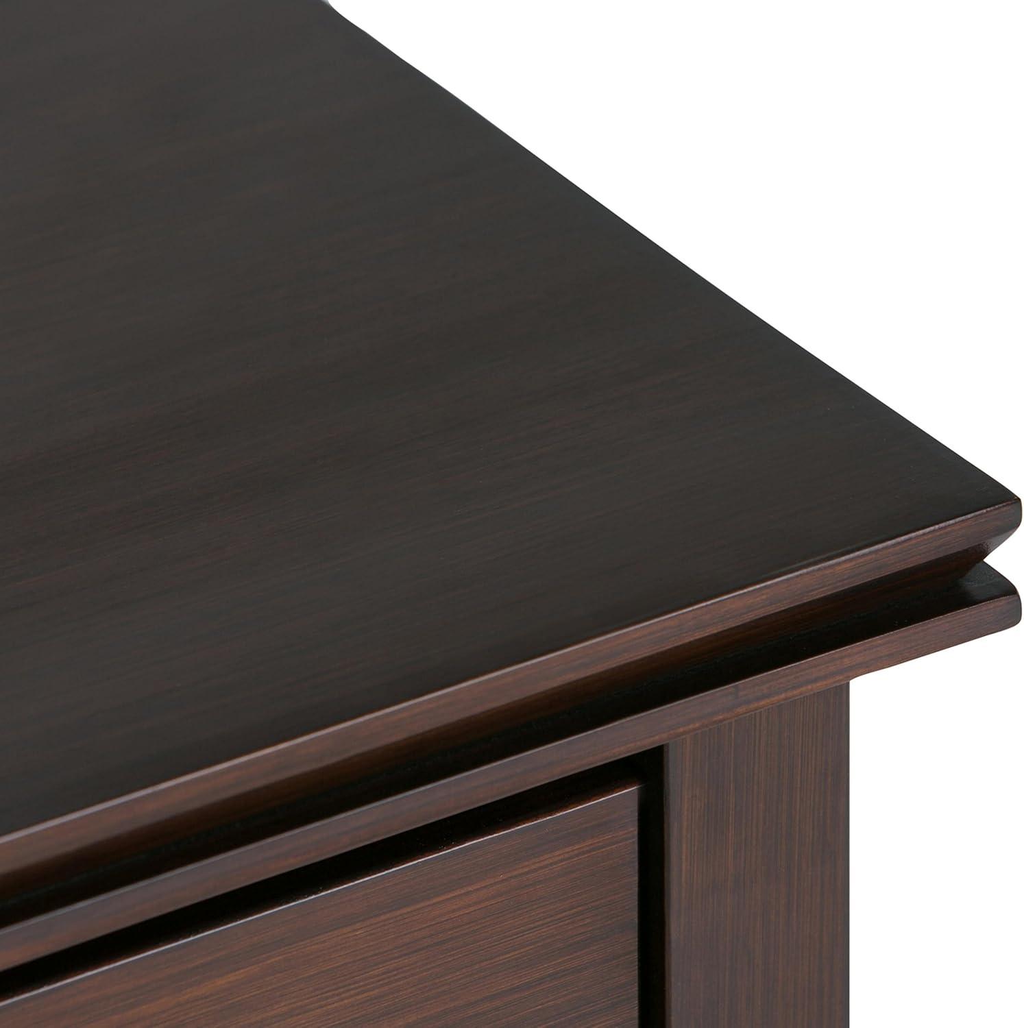 Russet Brown Solid Wood 24" Bedside Nightstand with 1 Drawer