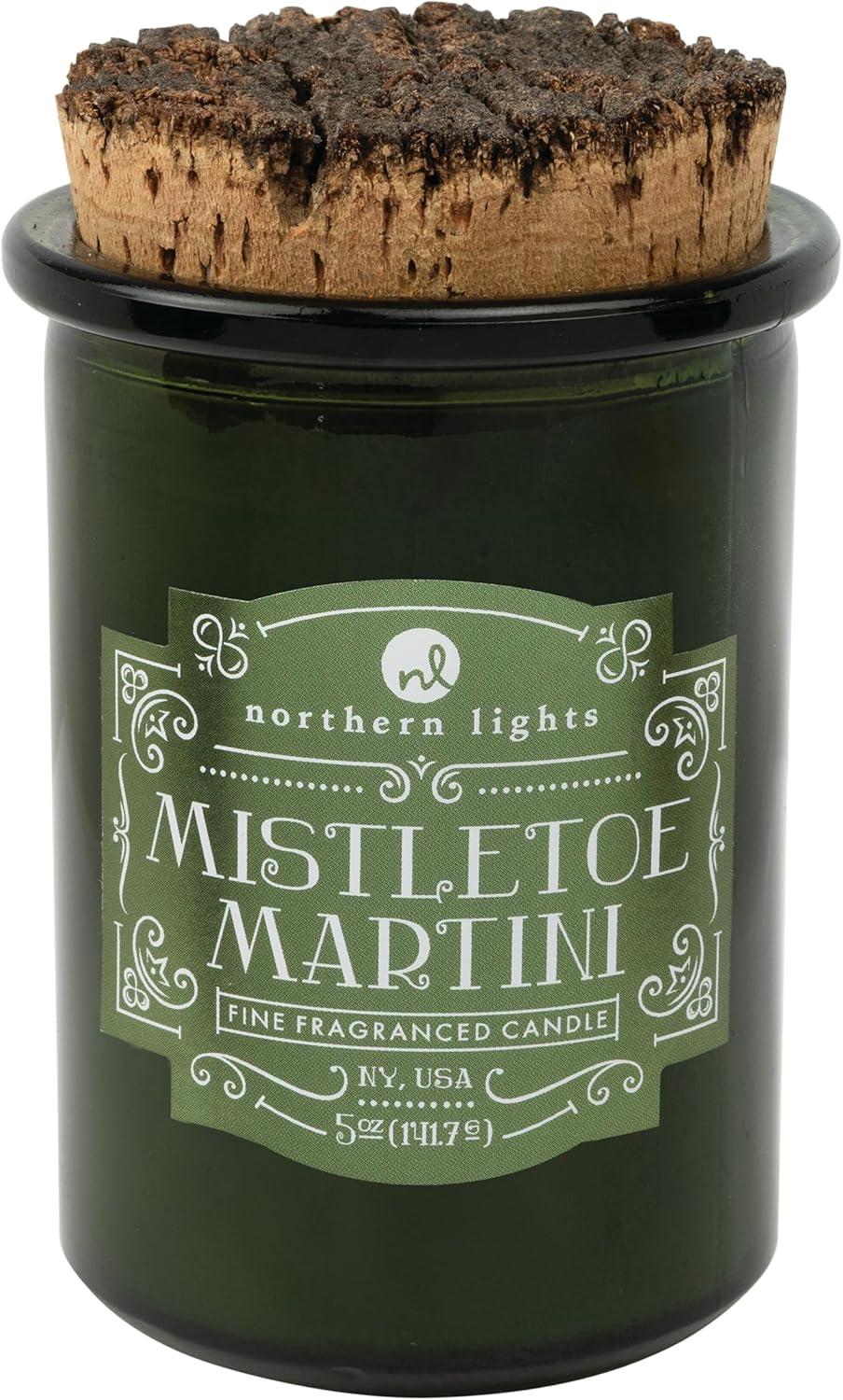 Northern Lights Holiday Spirit Jar Scented Candles 5 oz (Mistletoe Martini)