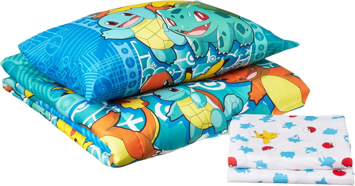 Pokemon "First Starters" Twin Bed in a Bag Bedding Set- Comes with Comforter, Pillowcases and Sheets