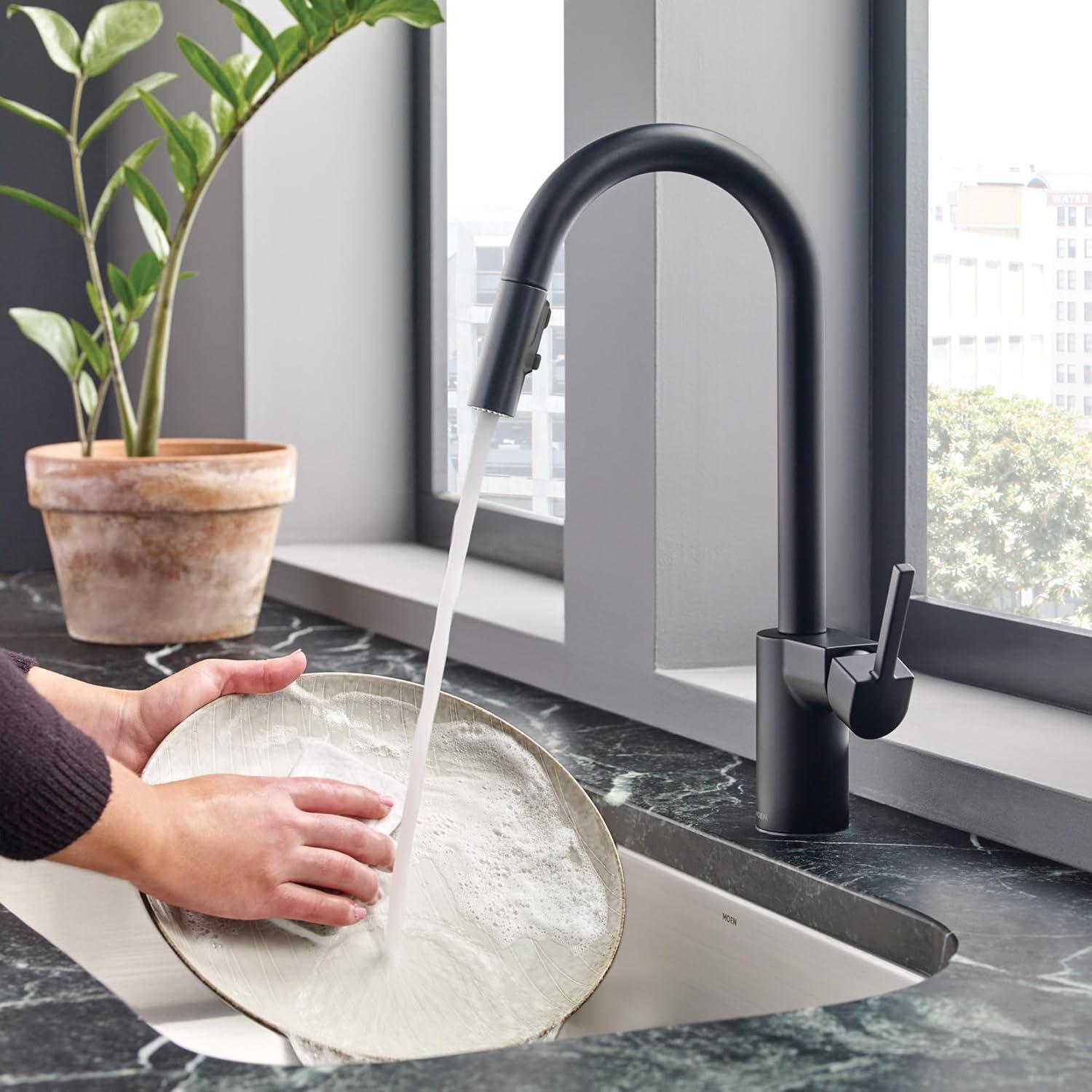 Moen Align One Handle Modern Kitchen Pulldown Faucet with Reflex and Power Clean Technology