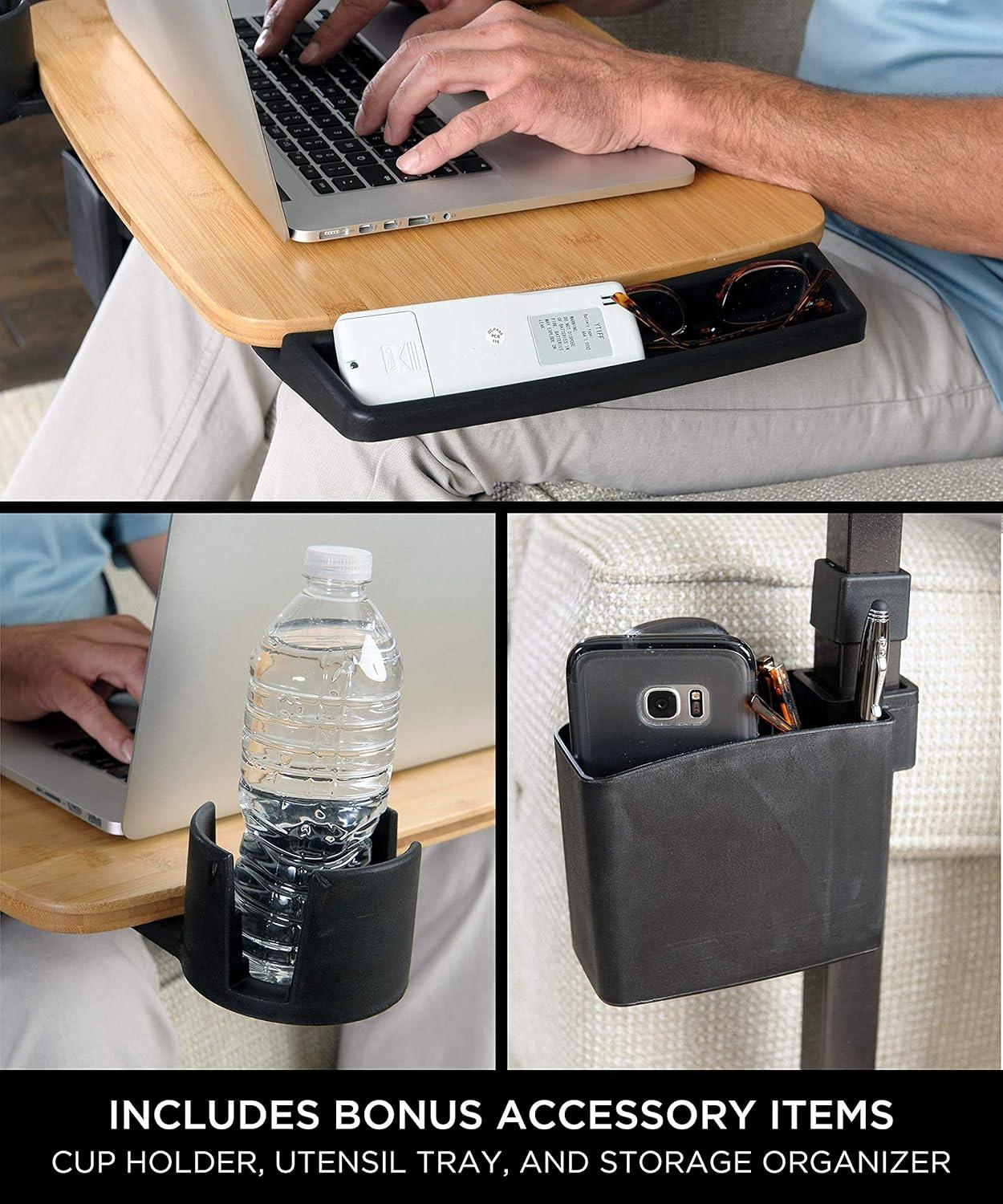 Signature Life Independence Tray Table, Bamboo Swivel TV Tray & Laptop Desk