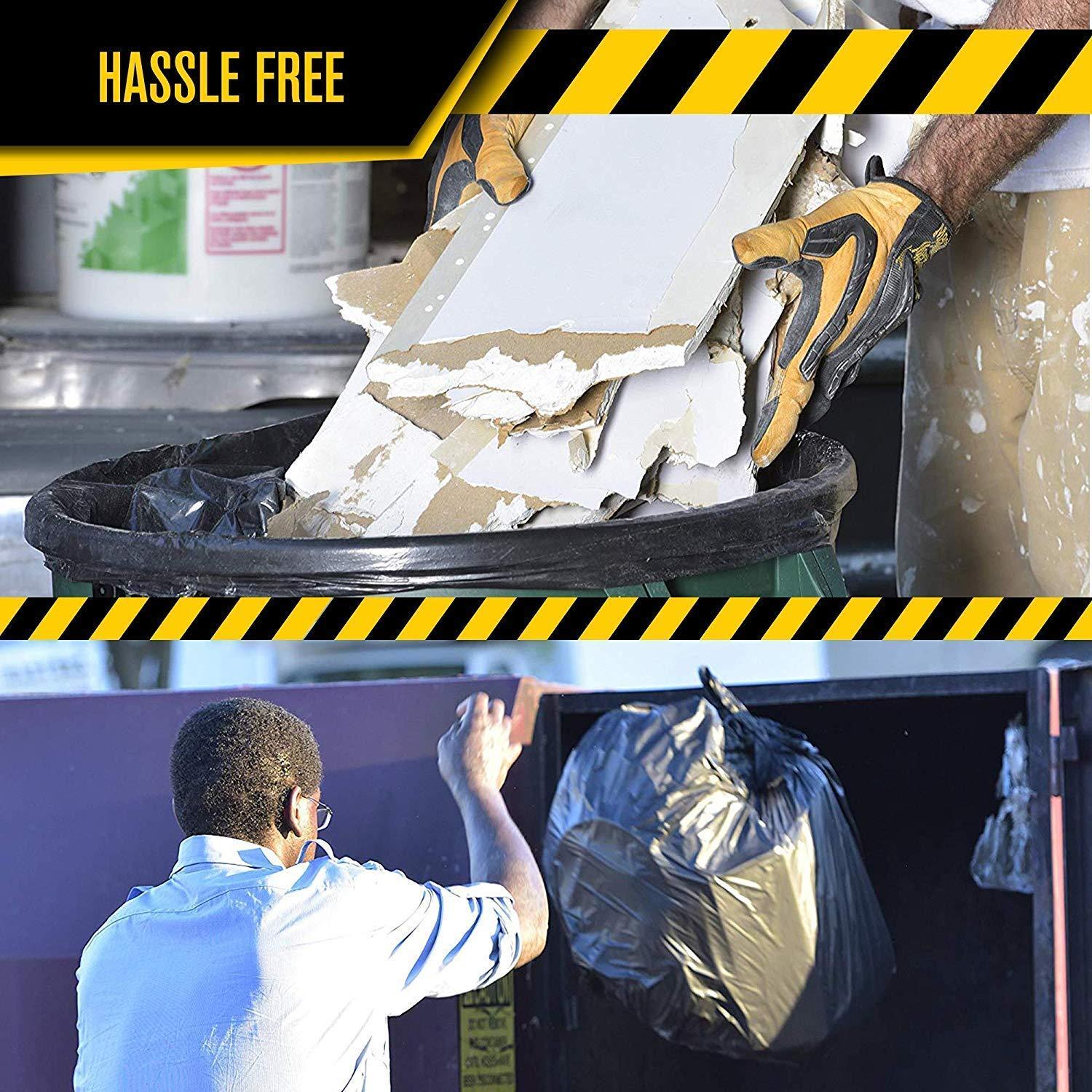 45 Gal. 2 Mil (eq) Black Trash Bags 40 in. x 46 in. Pack of 50 for Janitorial, Industrial and Hospitality