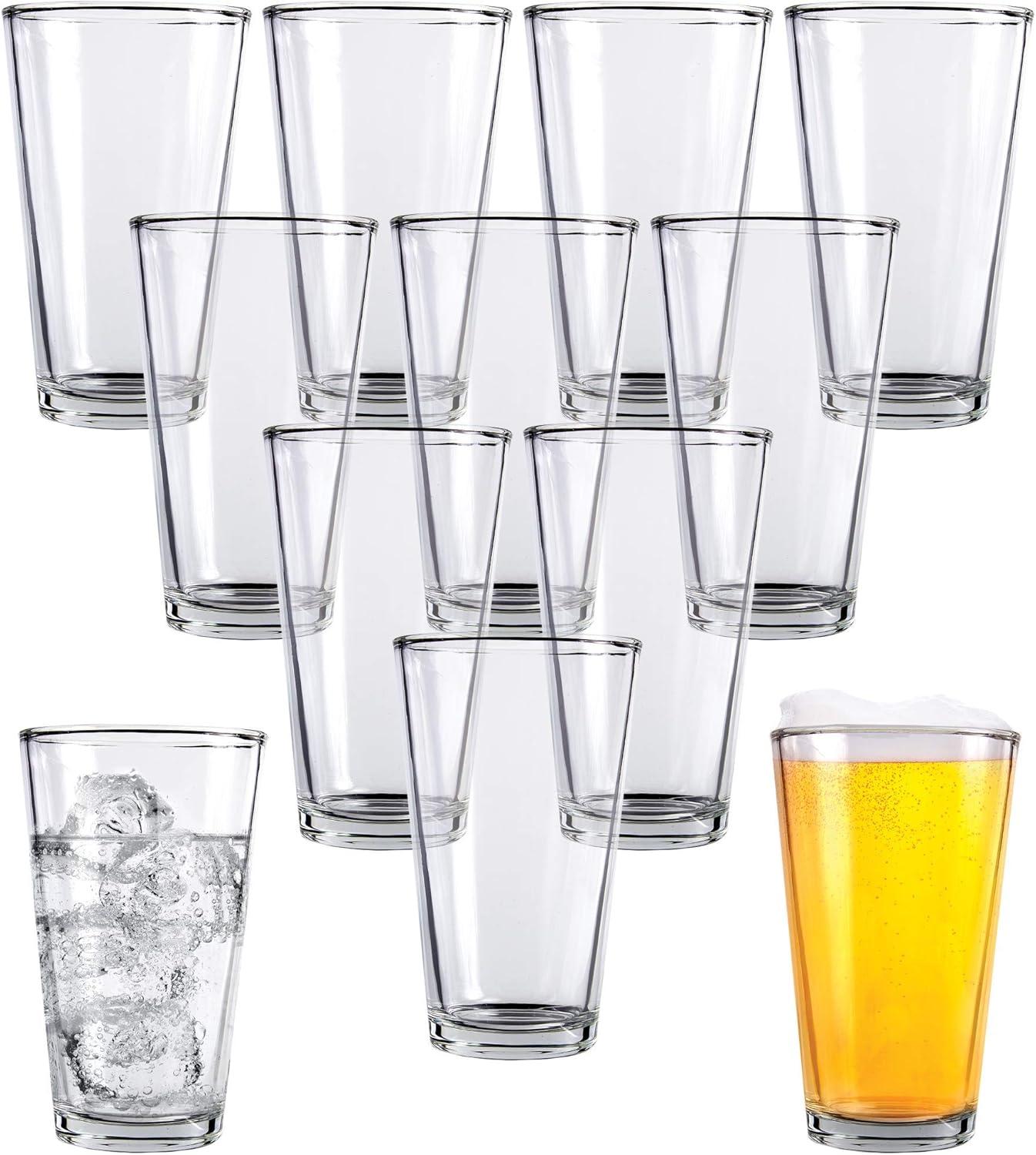 Kitchen Lux Store Beer Glass Drinking Glasses Restaurant and Bar Quality Glassware Set of 12