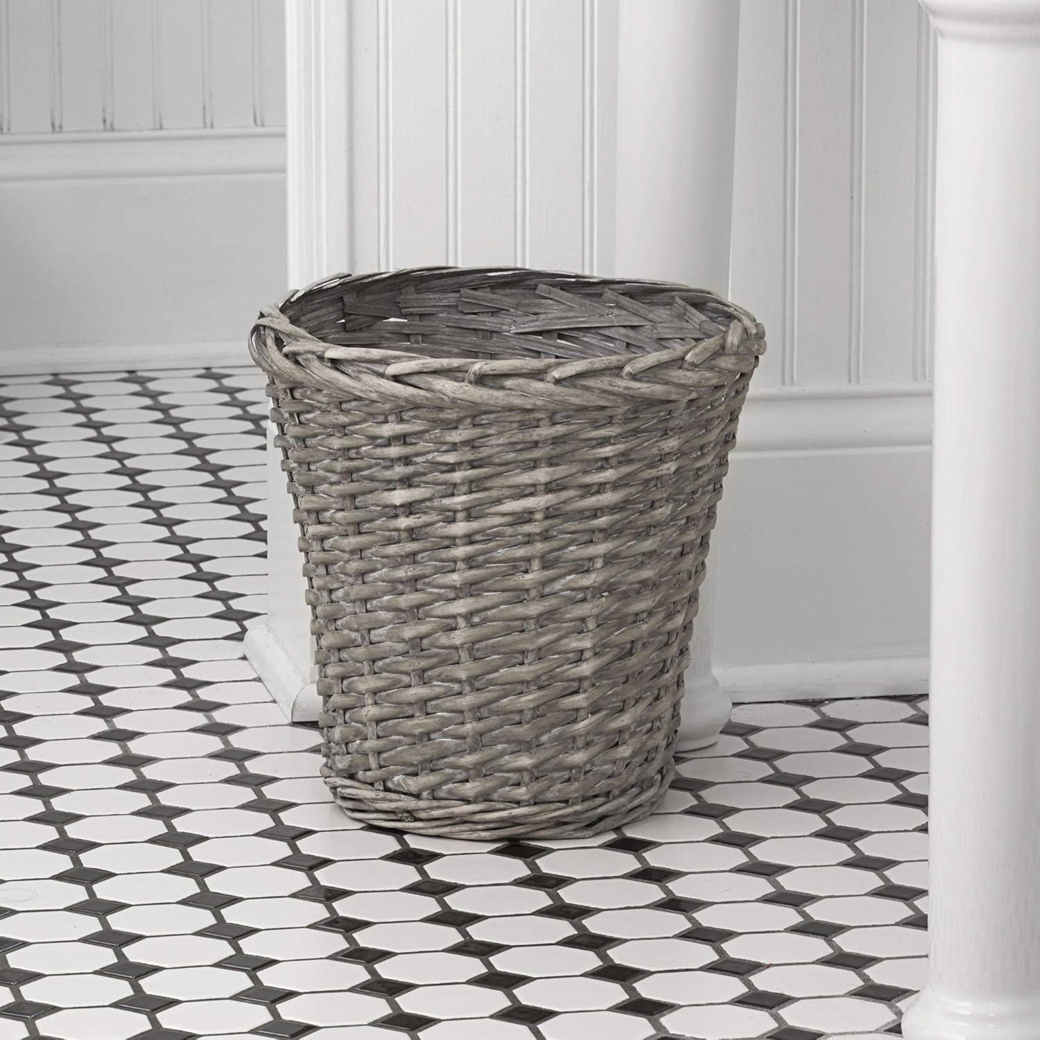 Household Essentials Willow Wicker Open Waste Basket