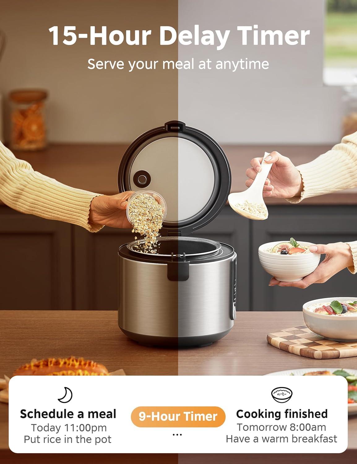 Comfee' Comfee' 8 Cup 6-in-1 Rice Cooker