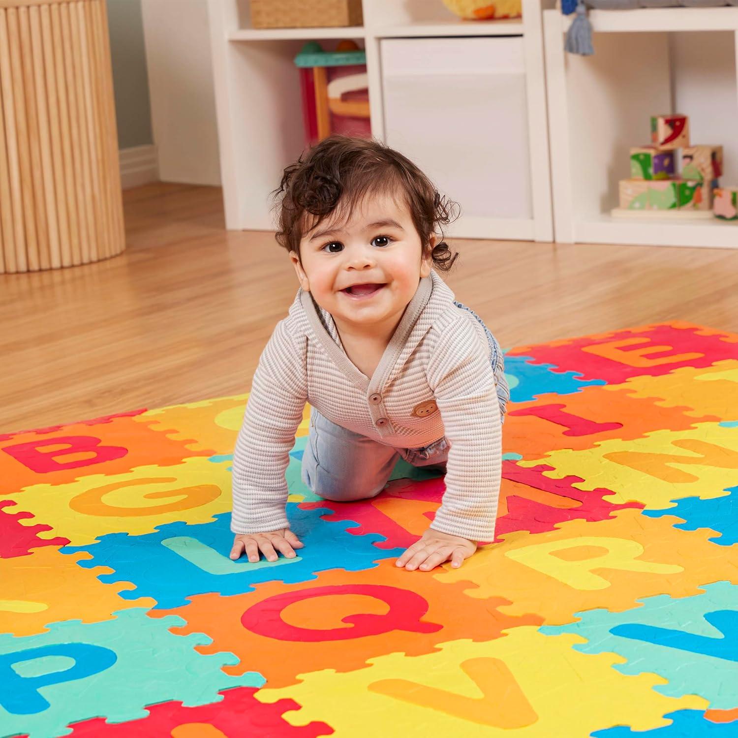 Large Multicolor Foam Alphabet Interlocking Puzzle Mat