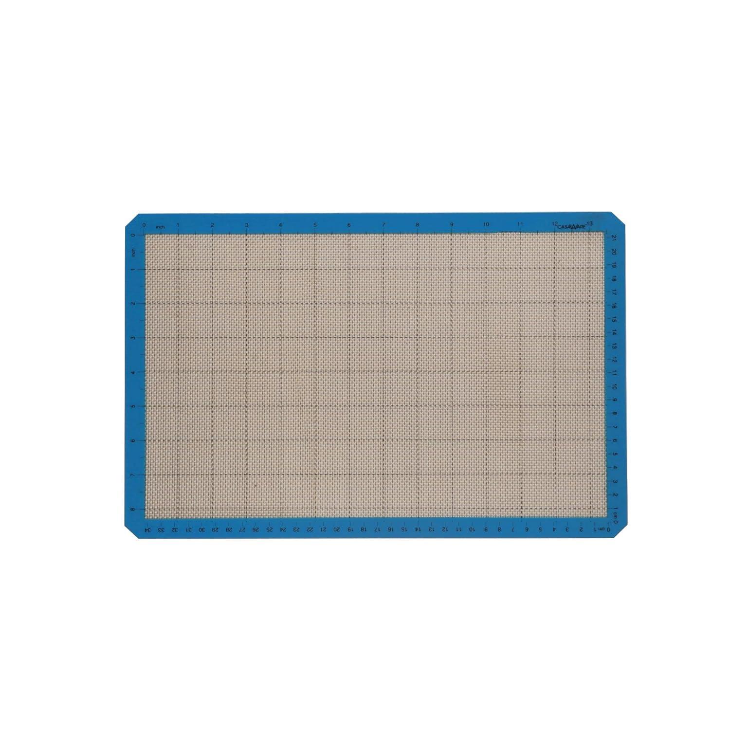 Silver Granite Non-Stick Cookie Sheet Set with Cooling Grid and Silicone Mat