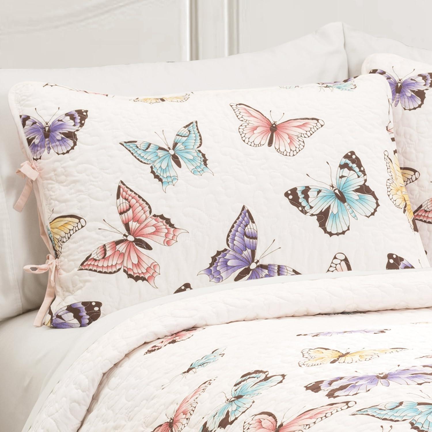 Flutter Butterfly 3 - Piece Quilt Set