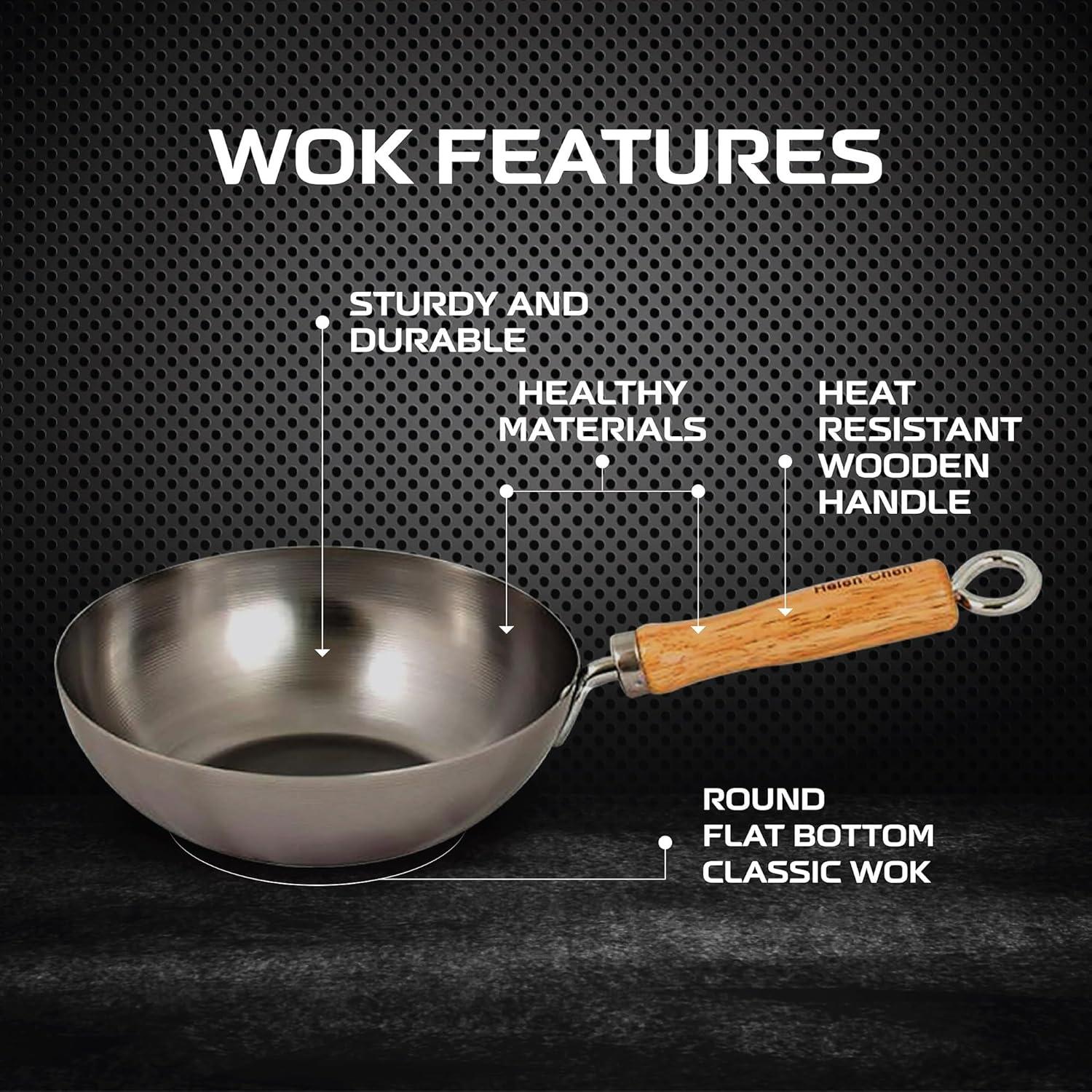Helen’s Asian Kitchen Wok, Carbon Steel, 8-inch