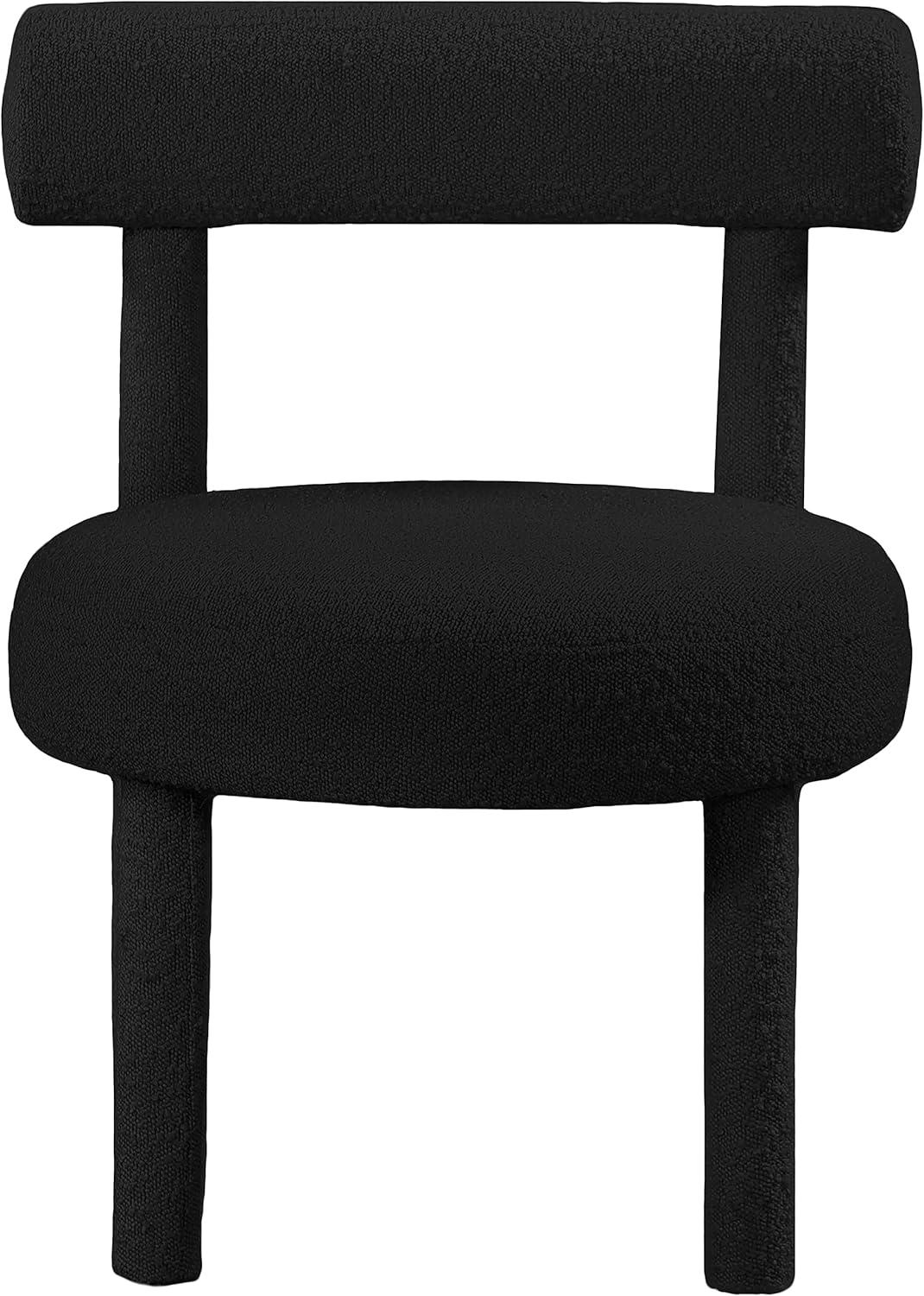 Meridian Furniture Parlor Black Boucle Fabric Accent Chair