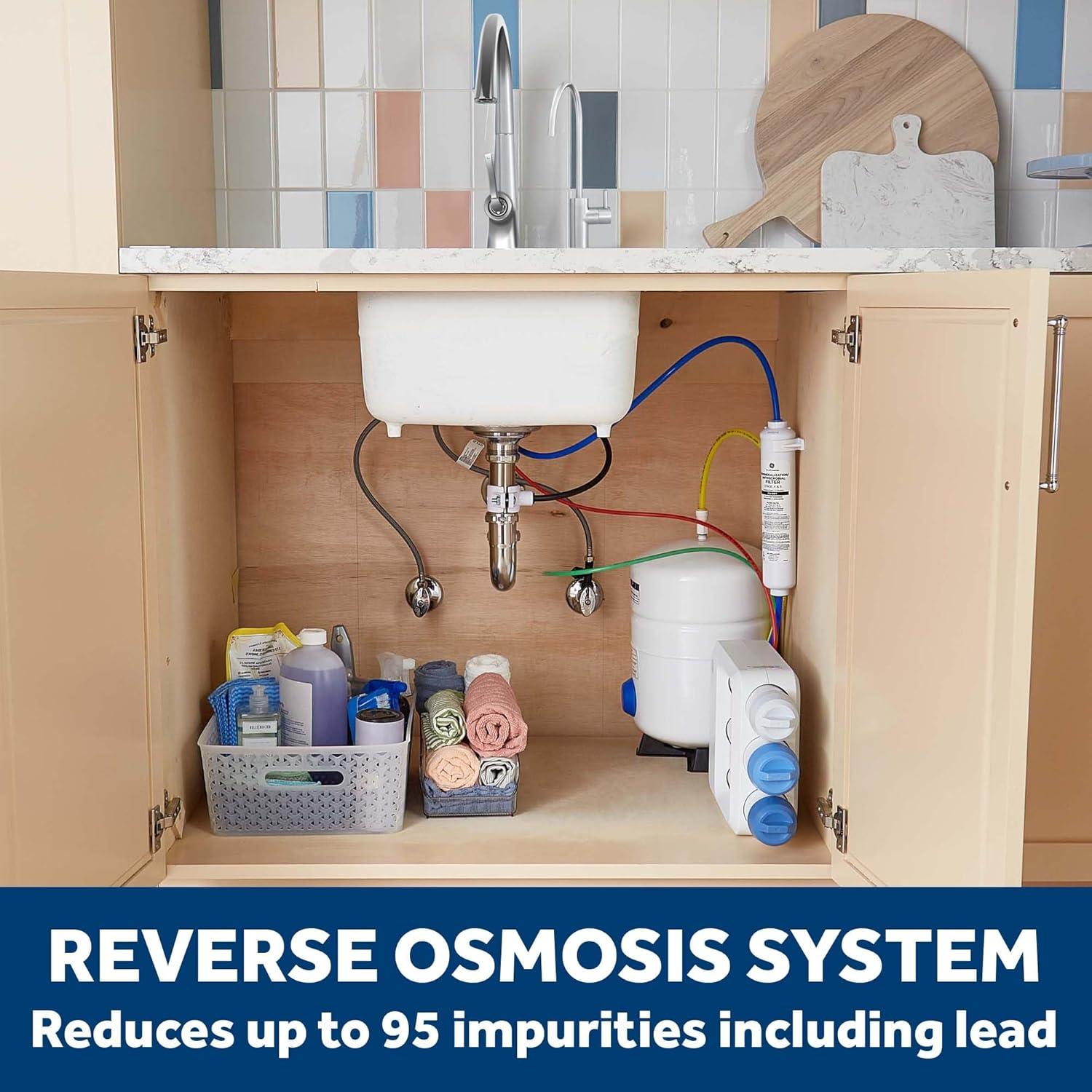 GE Under Sink 5 Stage Premium Reverse Osmosis Water Filtration System