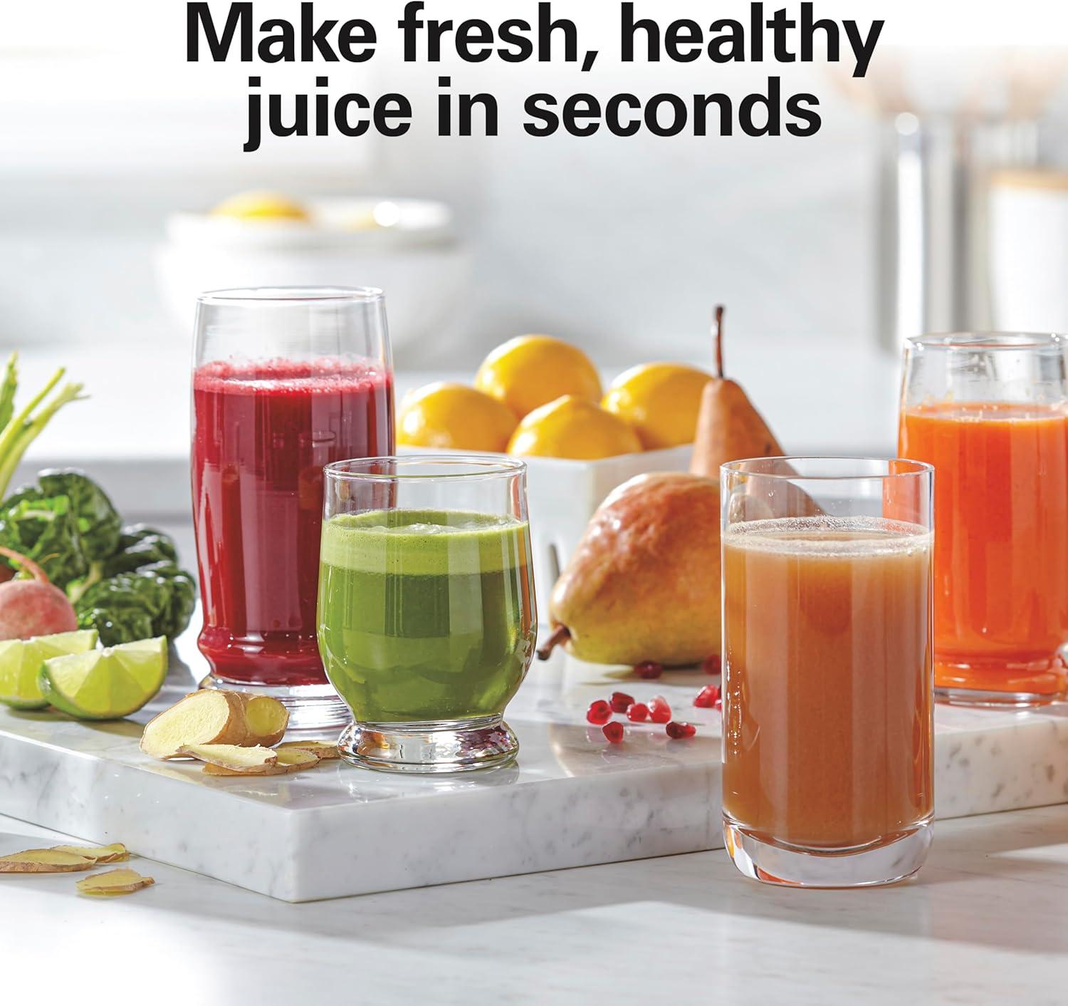 Juicer Machine, Big Mouth Large 3” Feed Chute for Whole Fruits and Vegetables, Easy to Clean, Centrifugal Extractor, BPA Free, 800W Motor, Black