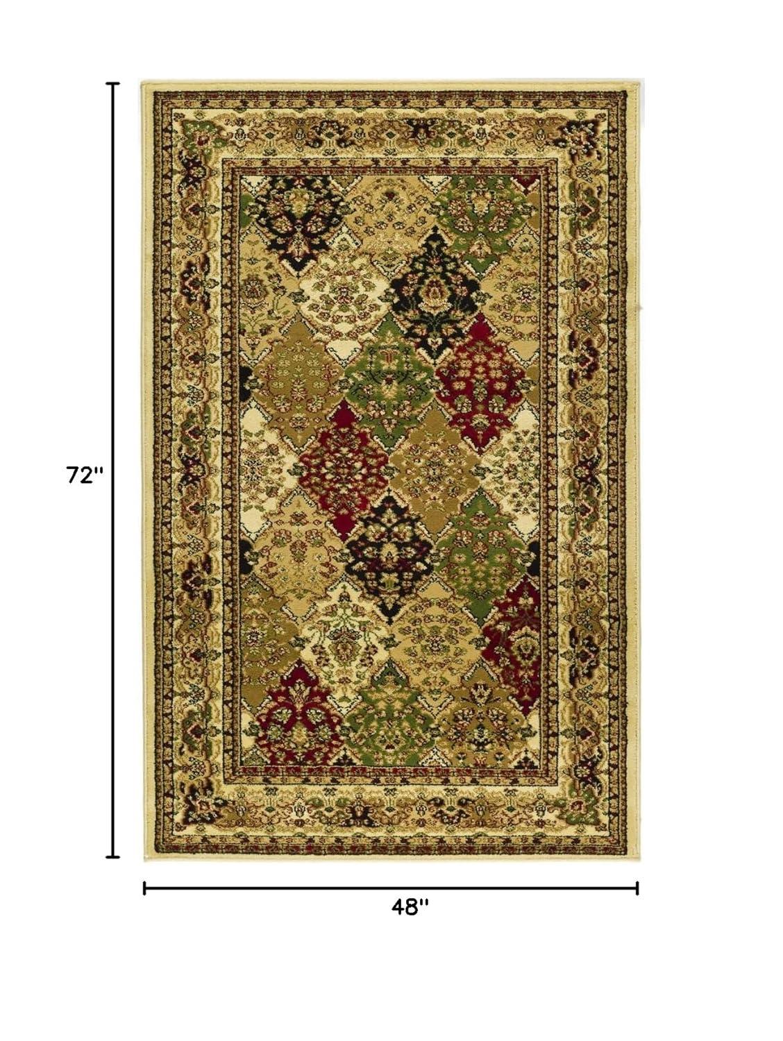 SAFAVIEH Lyndhurst Oliva Traditional Bordered Area Rug, Multi/Ivory, 4' x 6'