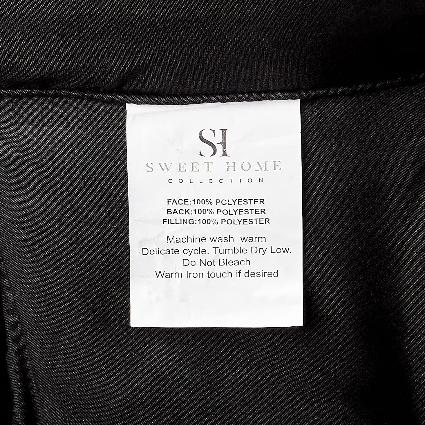 8 Piece Embossed Dobby Stripe Bed In A Bag Set - Queen, Black