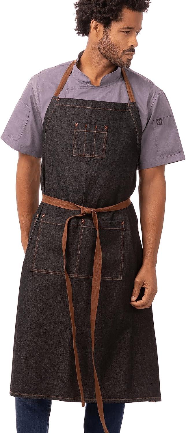 Chef Works Unisex Memphis Chefs Bib Apron (AB036BLK0)