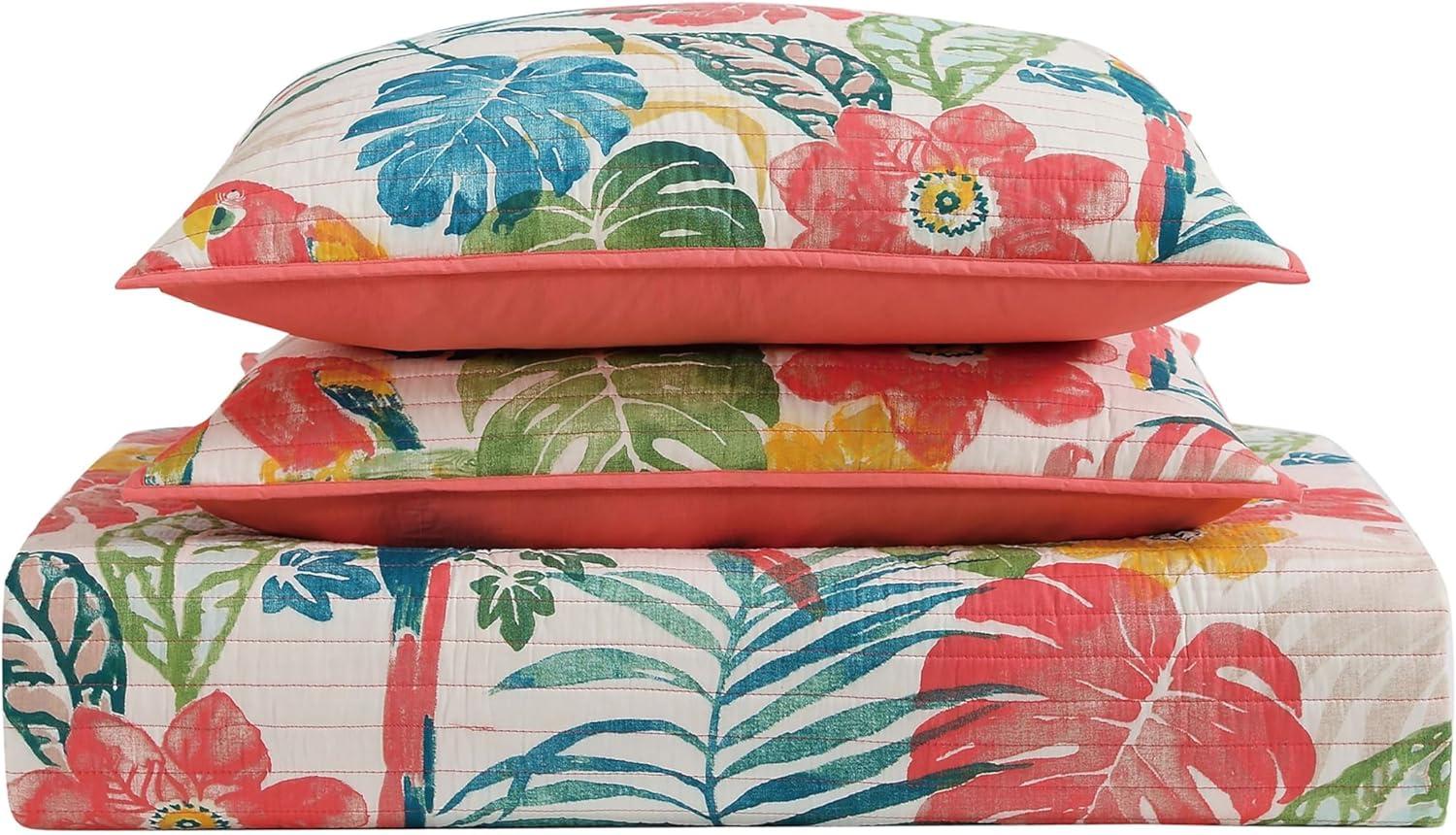 Coco Paradise Tropical Multi-Color Cotton King Comforter Set