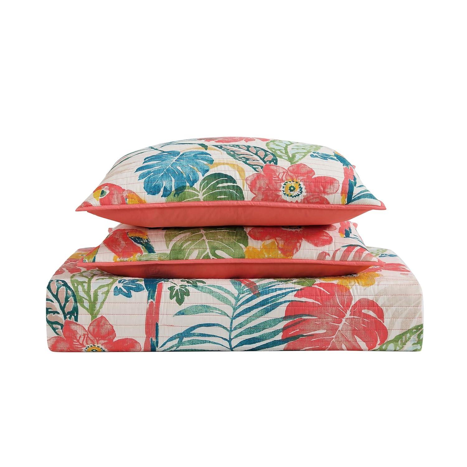 Coco Paradise Tropical Multi-Color Cotton King Comforter Set