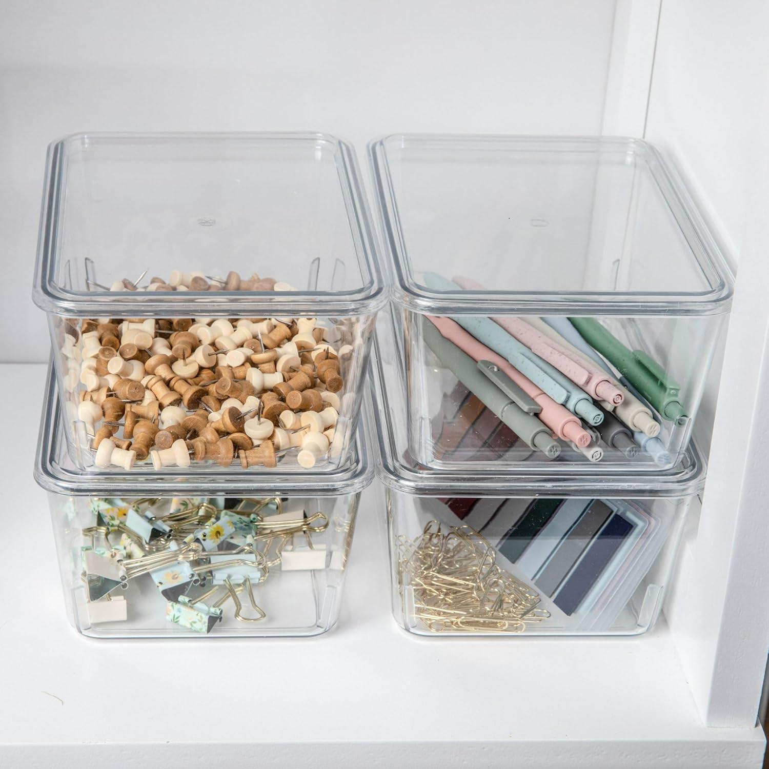 Martha Stewart Brody Premium Plastic Storage Bins With Lids