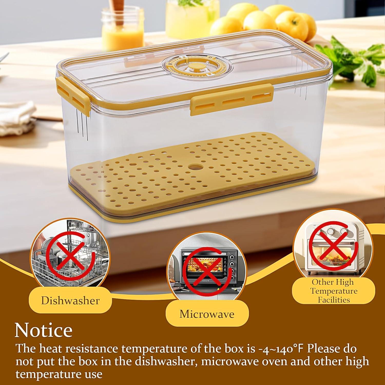 Baodeli Bread Box Bread Boxes for Kitchen Counter Airtight, Time Recording Bread Storage Container with Lid, Bread Keeper for Homemade Bread, Toast, Bagel, Donut and Cookies, Grey