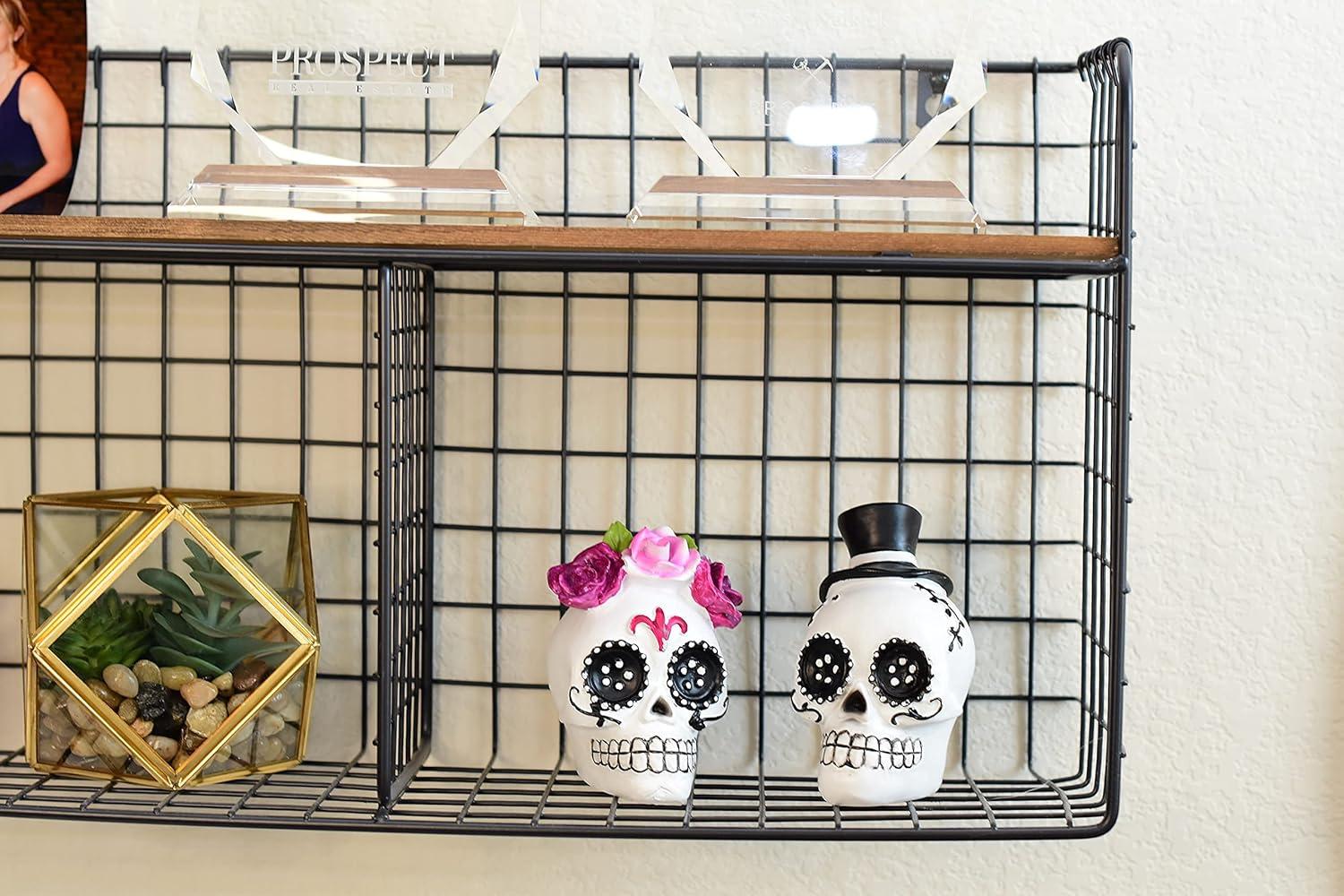 Day of The Dead Skull Couple, Sugar Skull, Halloween Decor, Skeleton Set,  Figurines & Knick-Knacks