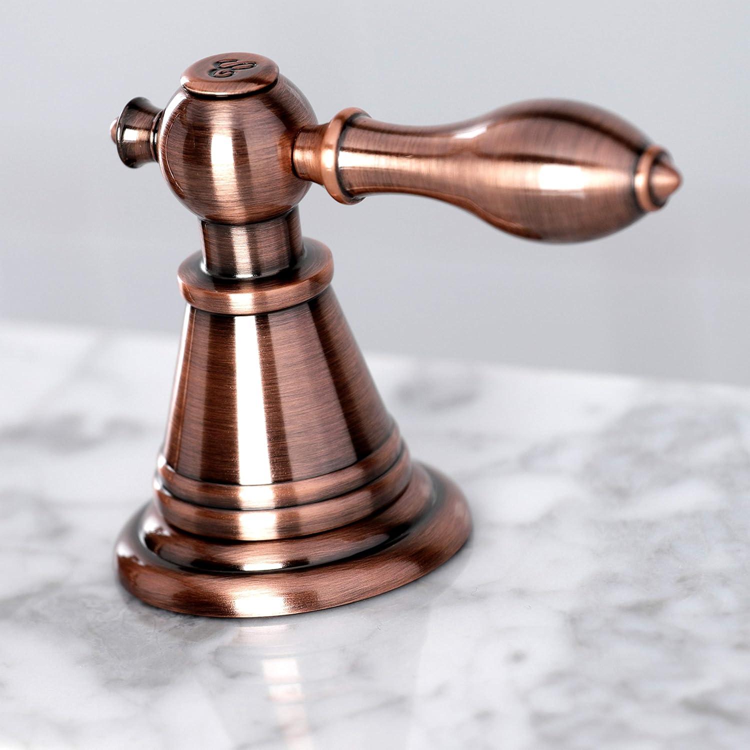 Fauceture FSC197ALAC English Classic Widespread Bathroom Faucet, Antique Copper