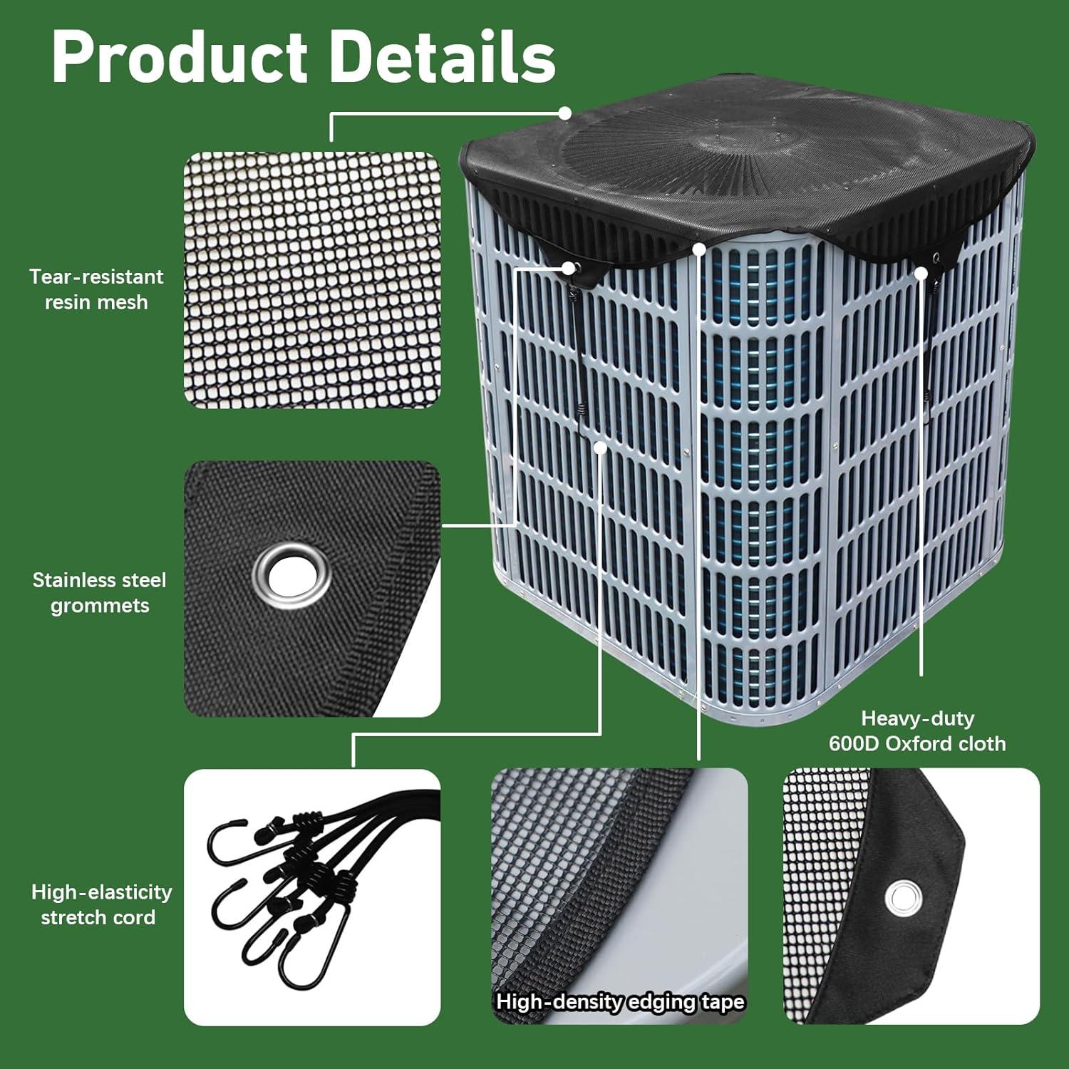 EEEkit 36x36" Air Conditioner Cover for Outside Units, Top Universal Mesh AC Cover for All Seasons