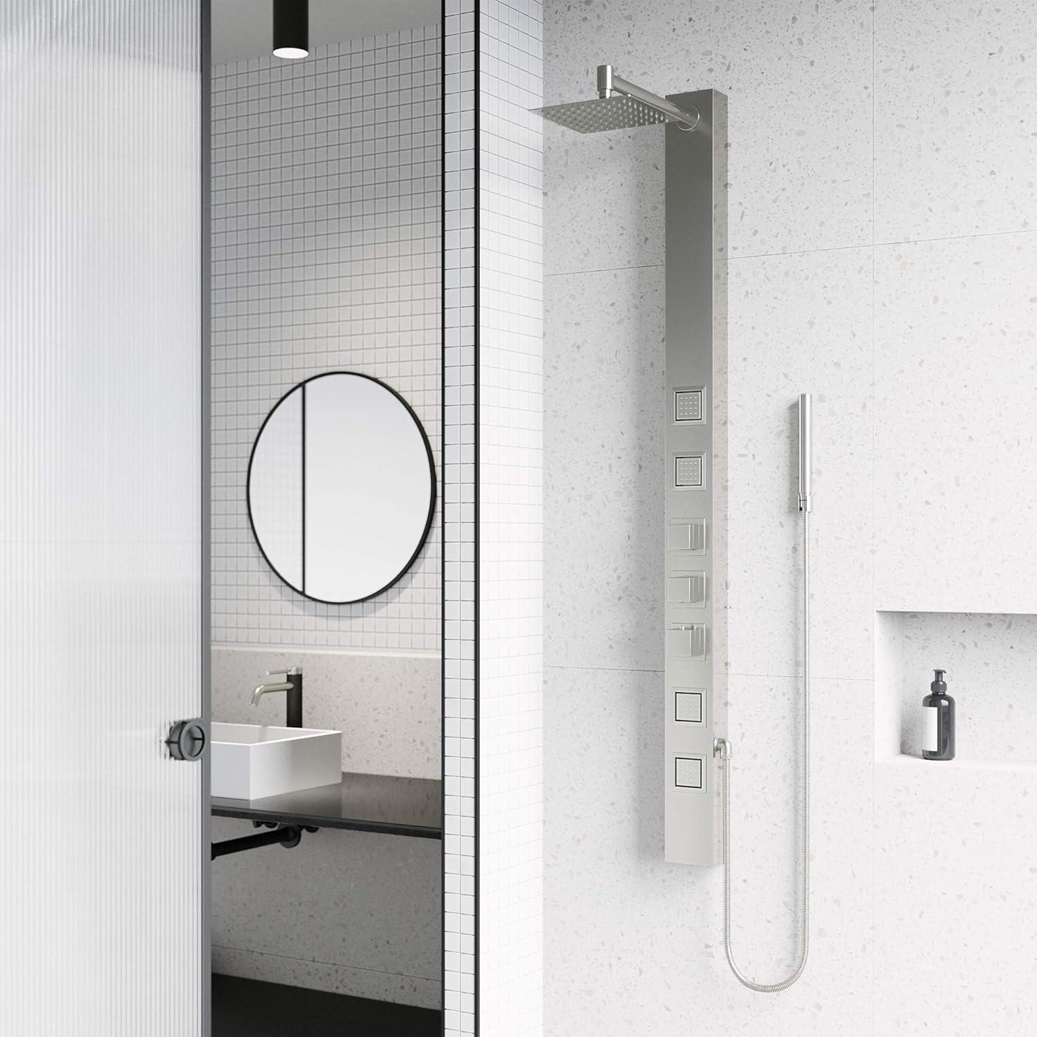 Sutton 58" H X 4" W EZDivert™ 4-Jet Shower System with Hand Shower Wand and Adjustable Shower Head