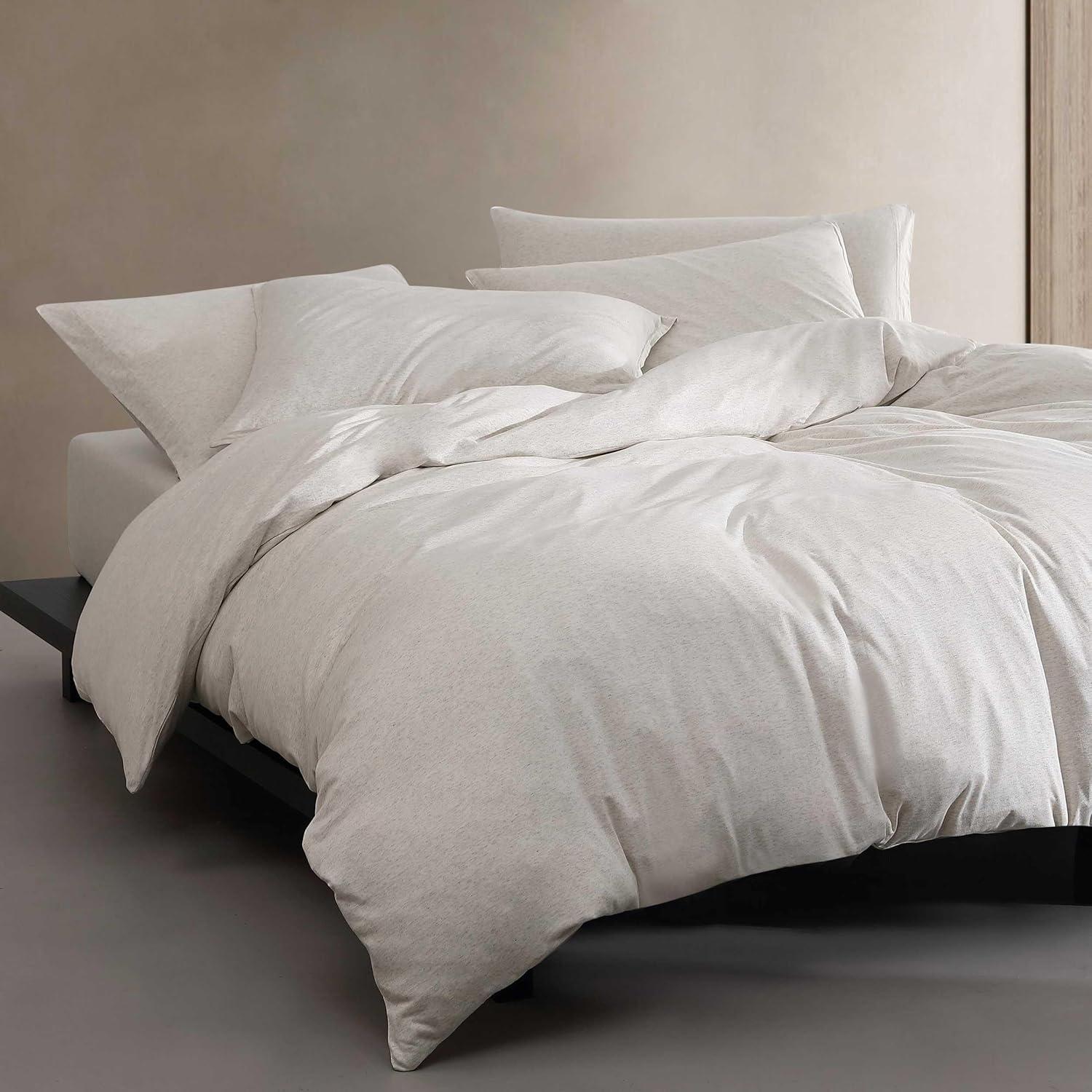 Ivory Grey Heather King Cotton Comforter Set