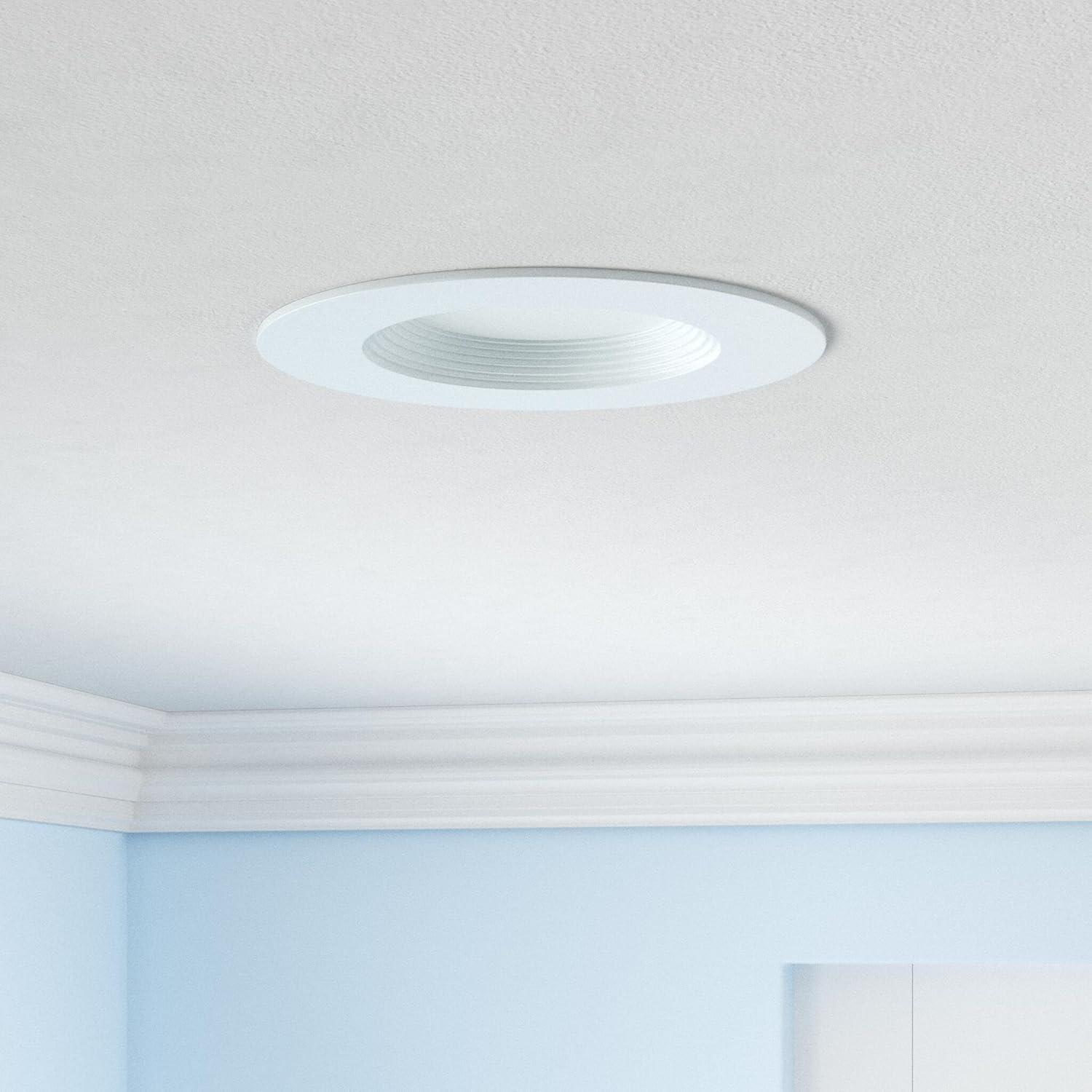 HALO LT 5/6 in. LED Recessed Light Retrofit with Baffle Trim Selectable 5CCT 750-Lumens, 6PK