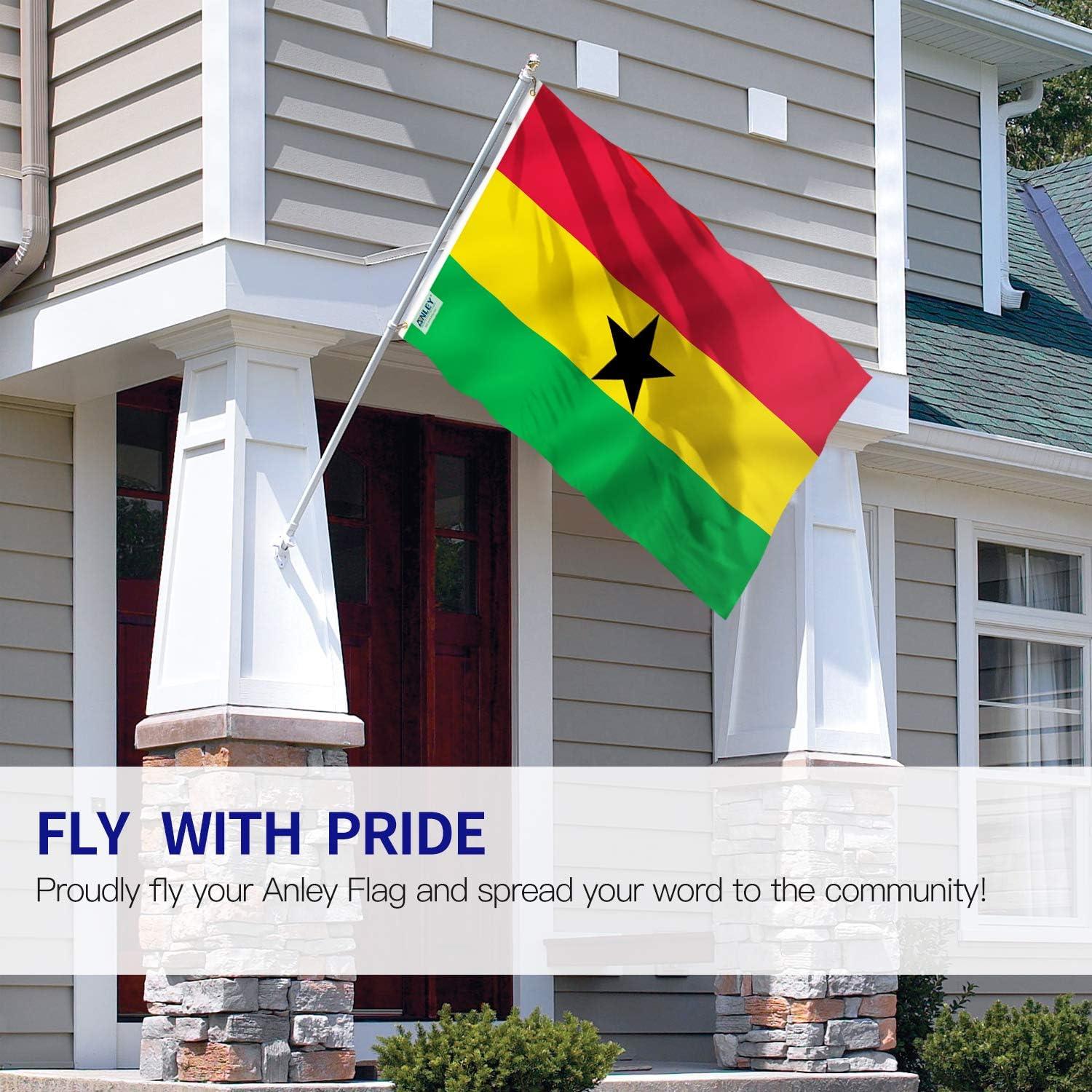 ANLEY Fly Breeze 3x5 Foot Ghana Flag - Ghanaian National Flags Polyester