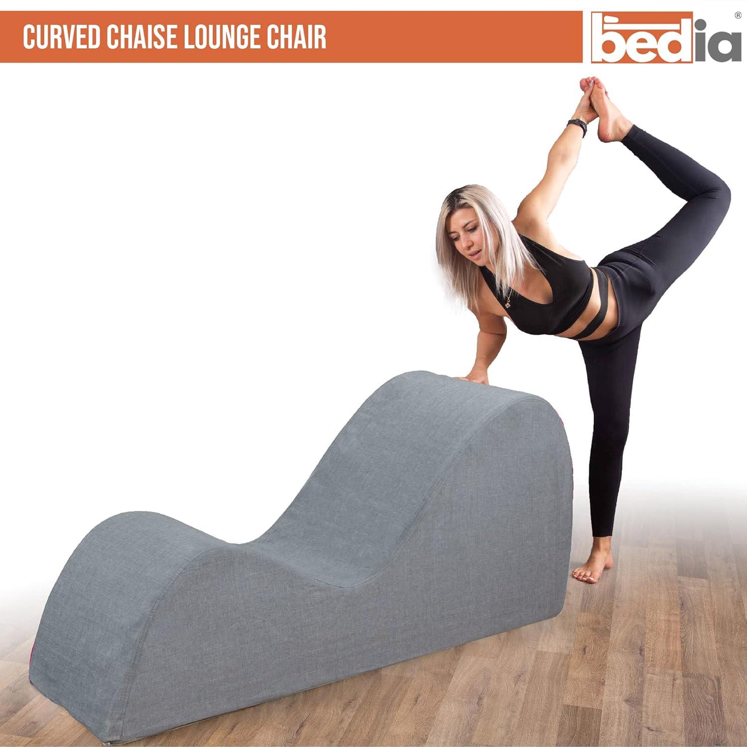 Black Microvelvet Armless Chaise Lounger with Polyurethane Foam