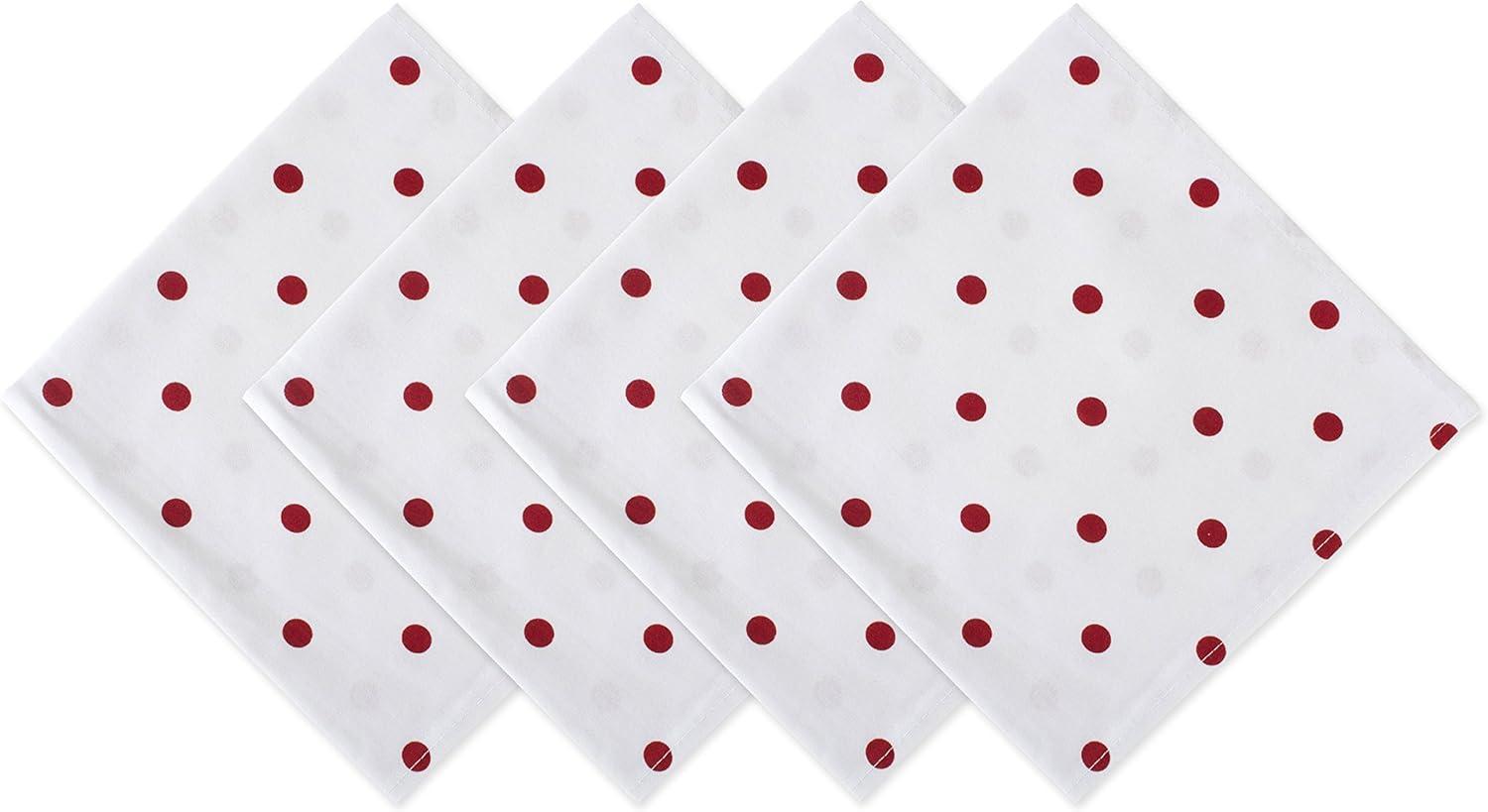 DII Polka Dot Napkin(Set of 4) White/Red