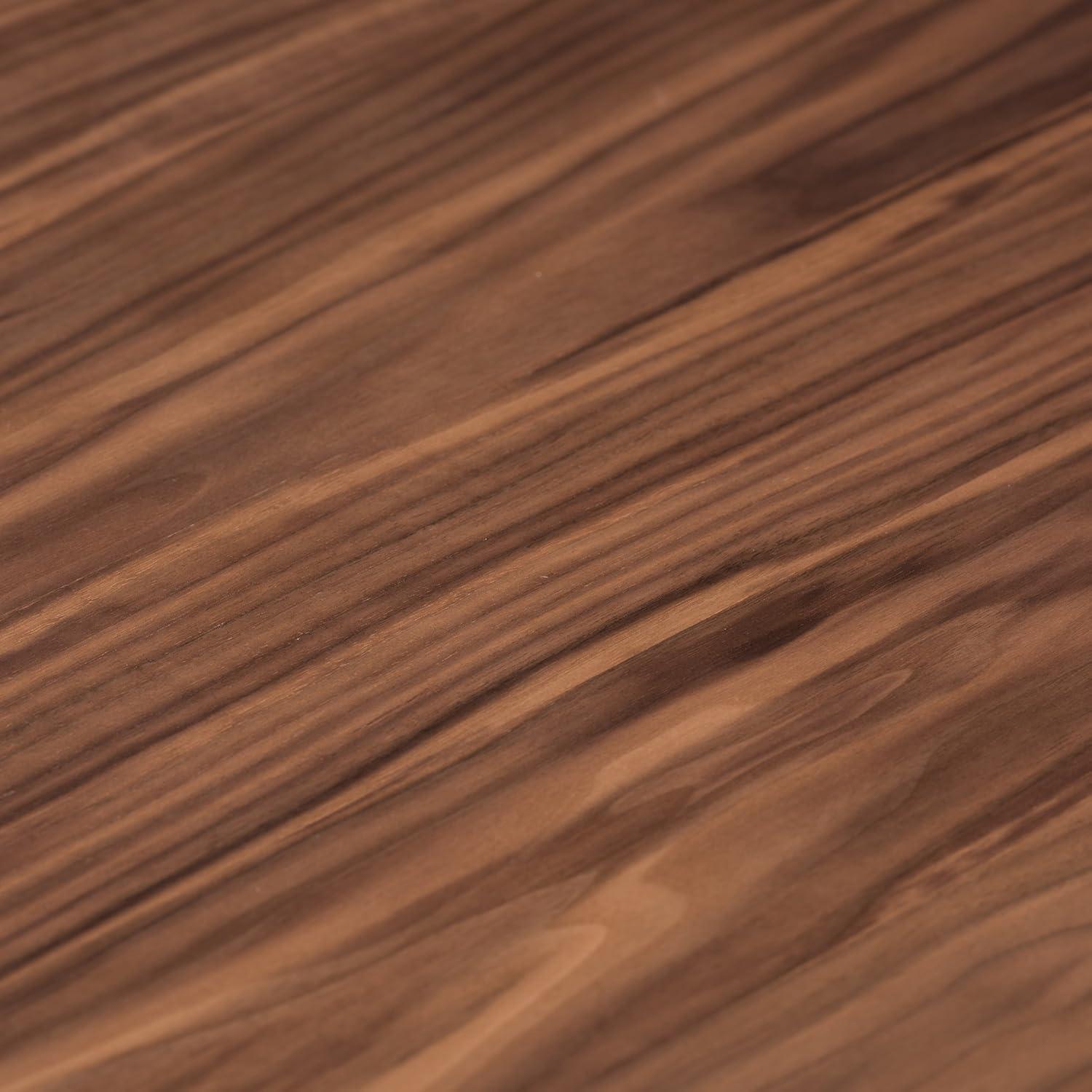 Baxton Studio Monte Mid-Century Modern Wood Finish 47" Round Dining Table Walnut Brown: Hardwood, Seats 4