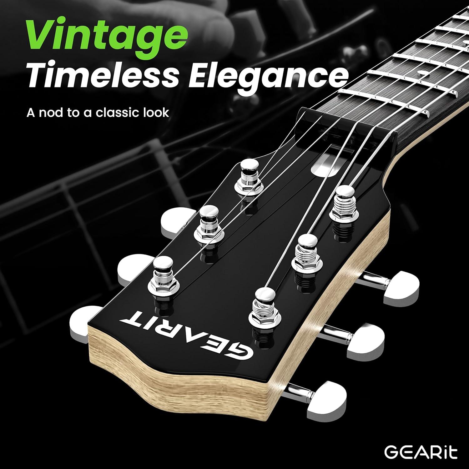 GEARit Electric Guitar Valley Series, Electric Guitar Starter Kit, H-H Pickups with Coil Split w/ Amplifier, Tuner, Gig Bag, and Guitar Strap, Cable, Picks, String