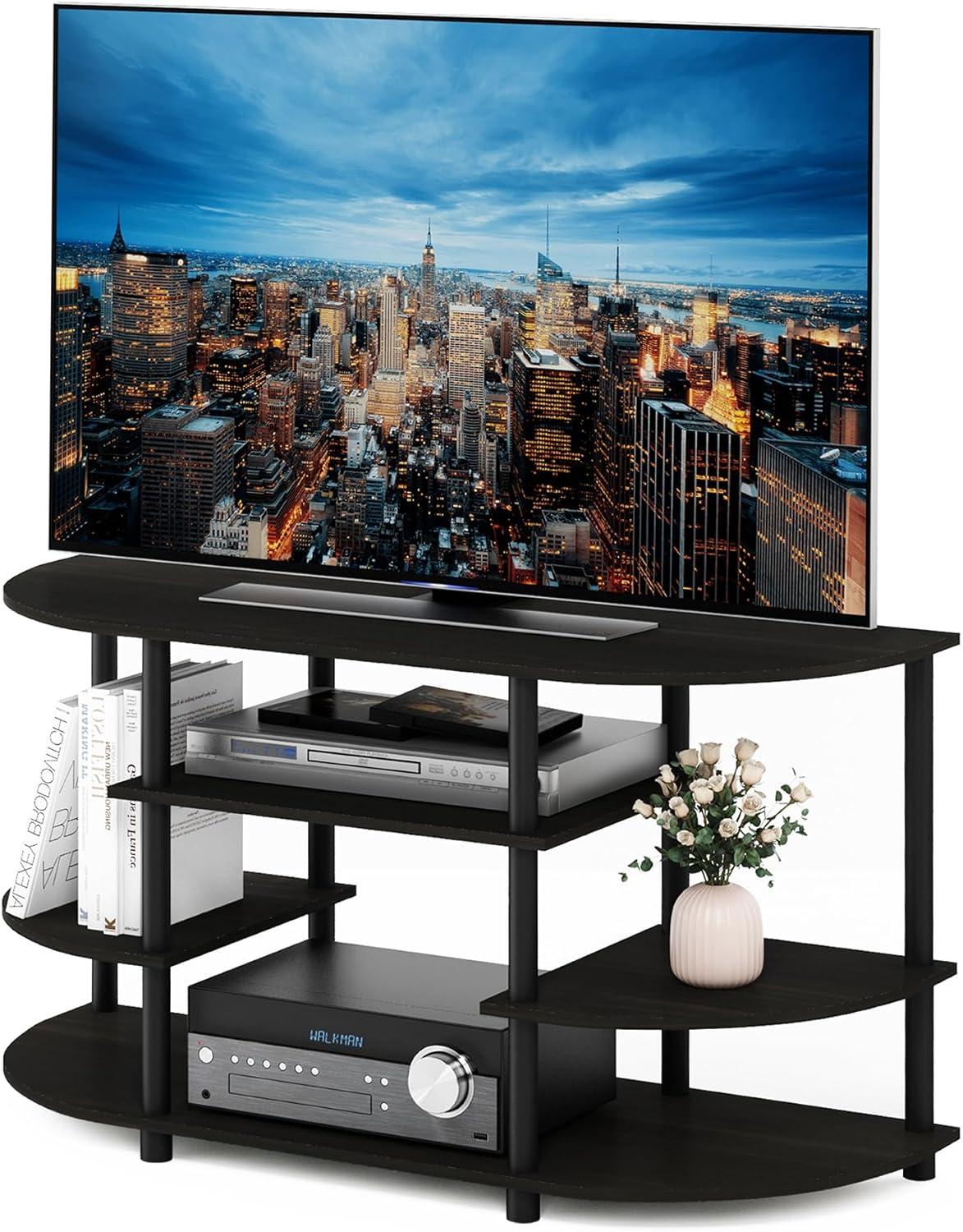 Furinno TV Stand for TV's up to 44" Console Entertainment Center Bookcase Shelves