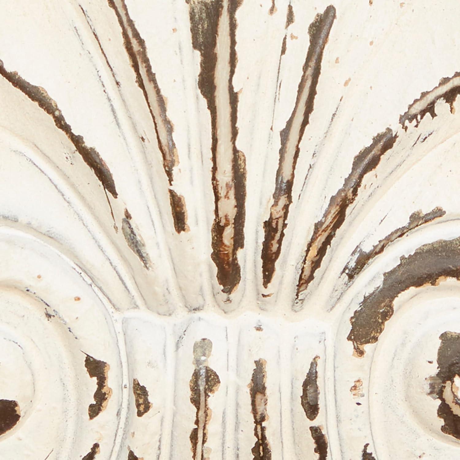 Kelly Clarkson Home Elicia White Wood Scroll Distressed 1 Shelf Room Wall Shelf