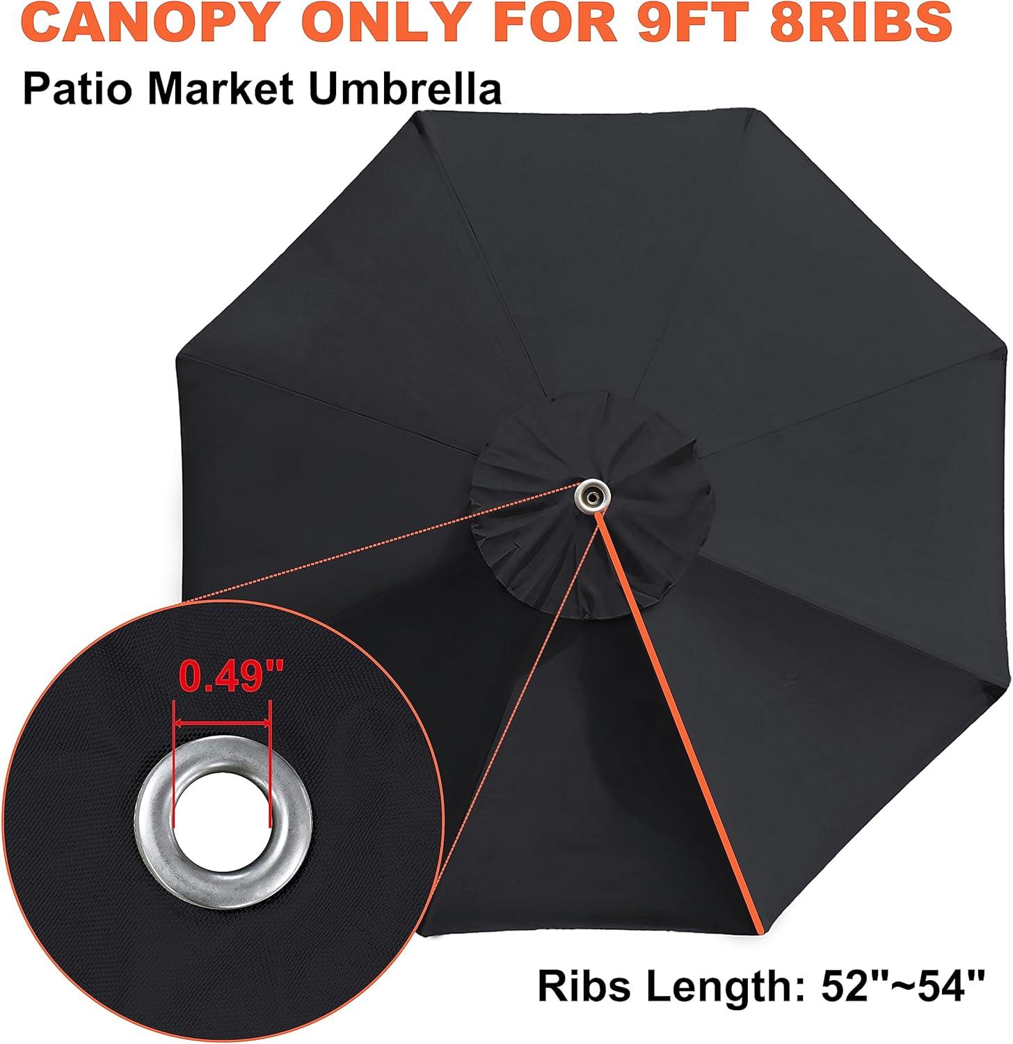 Arlmont & Co. Caeleb Fabric Replacement Cover 8 Ribs Market Patio Umbrella Cover