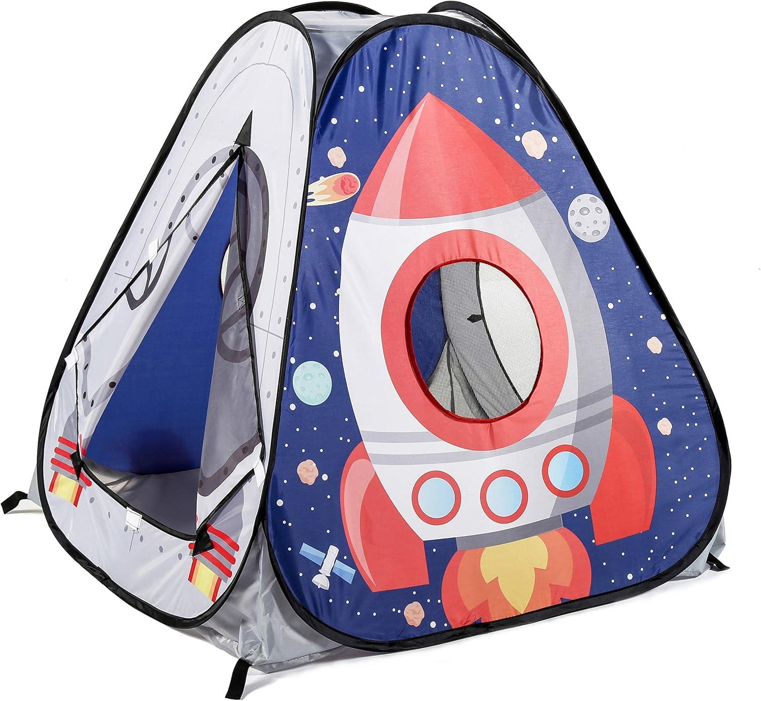 UTEX 3pc Space Astronaut Kids Play Tent, Pop Up Play Tents with Tunnels for Kids, Boys, Girls, Babies and Toddlers, Indoor/Outdoor Playhouse –Stem Inspired Design W/Solar System & Planet